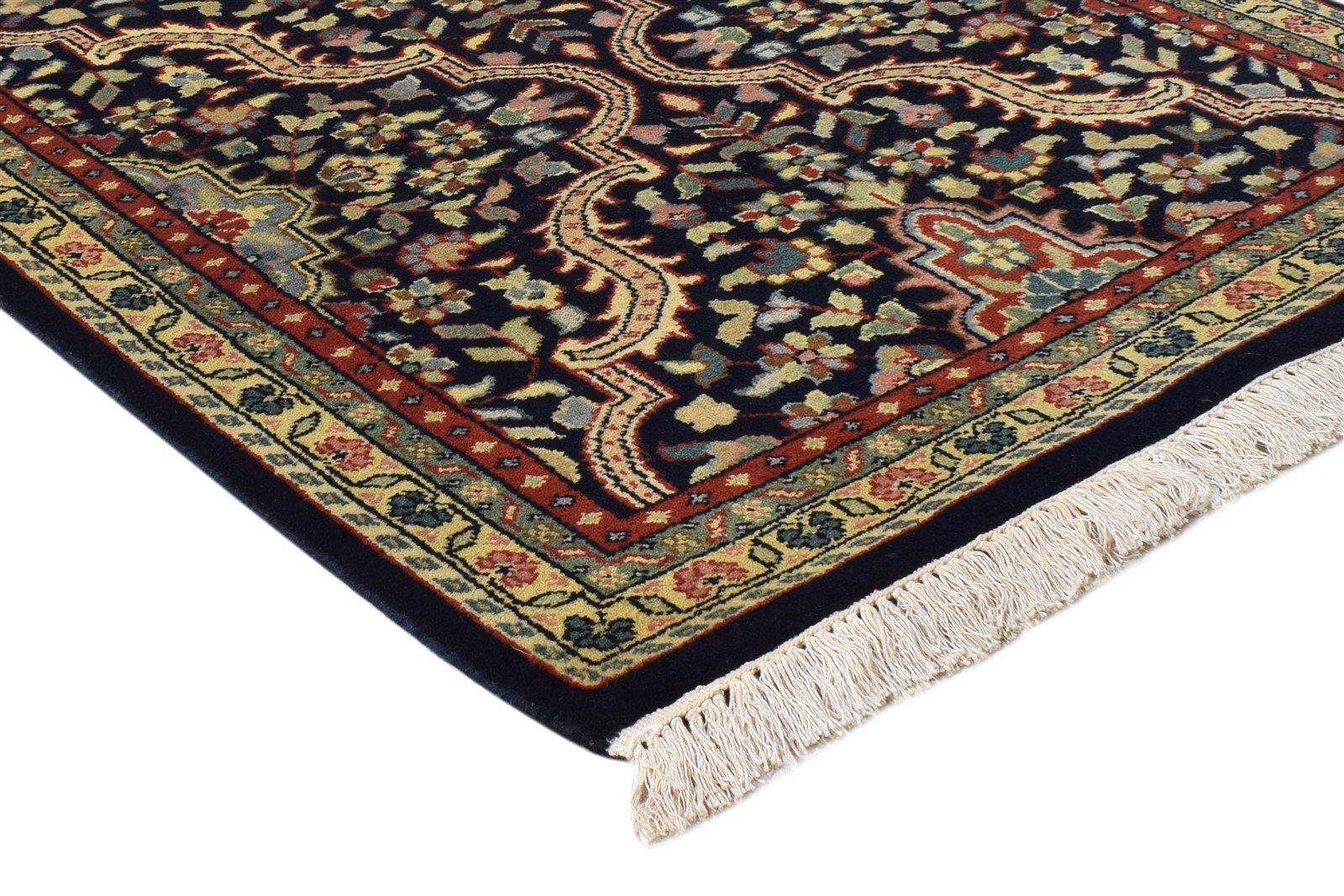 Wool Black Rug 2'6 X 10' Persian Hand Knotted Kashan Oriental Small Runner 7864669339797