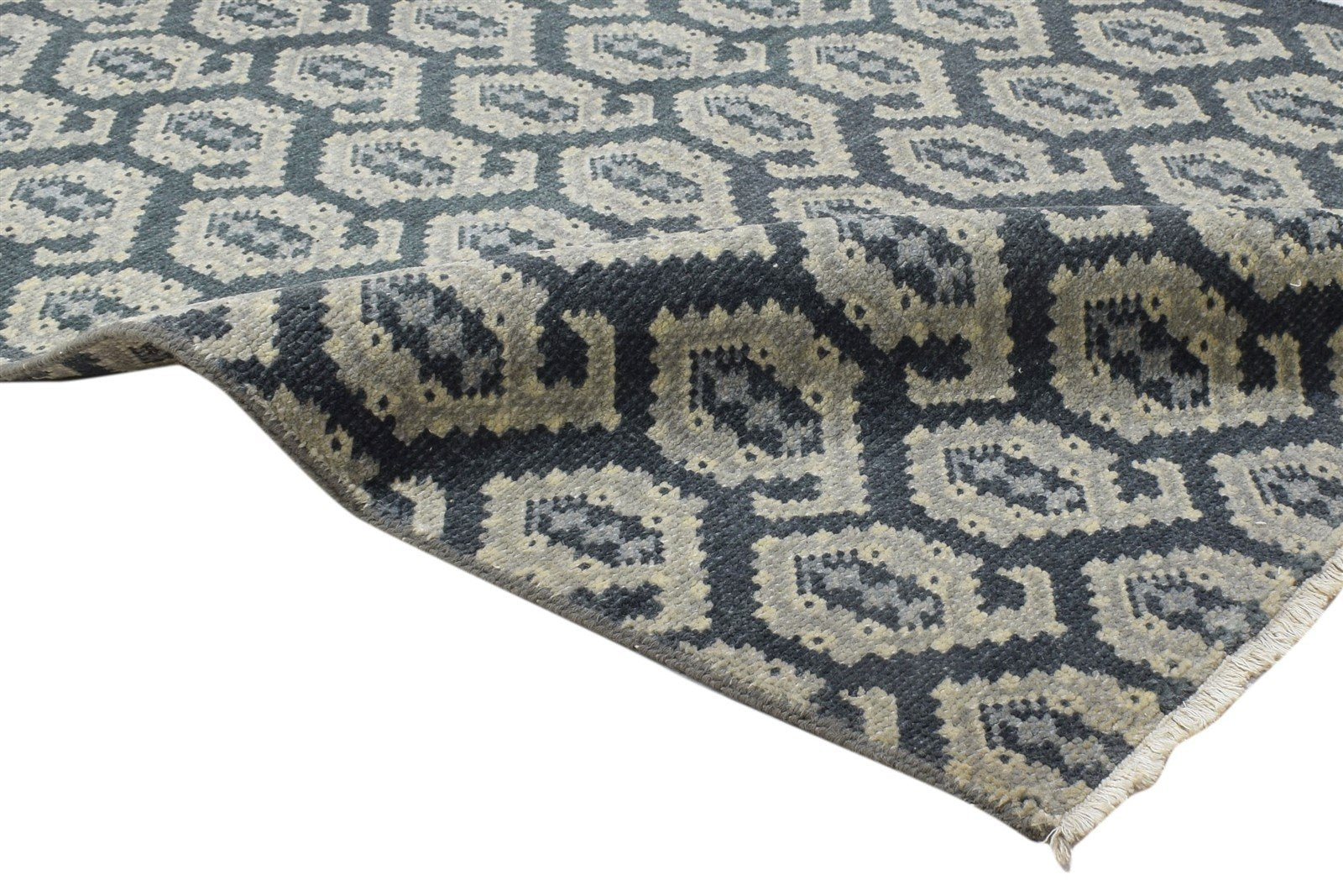 Wool Black Rug 3' X 4' Persian Hand Knotted Bokhara Oriental Room Size Carpet 7864086167701