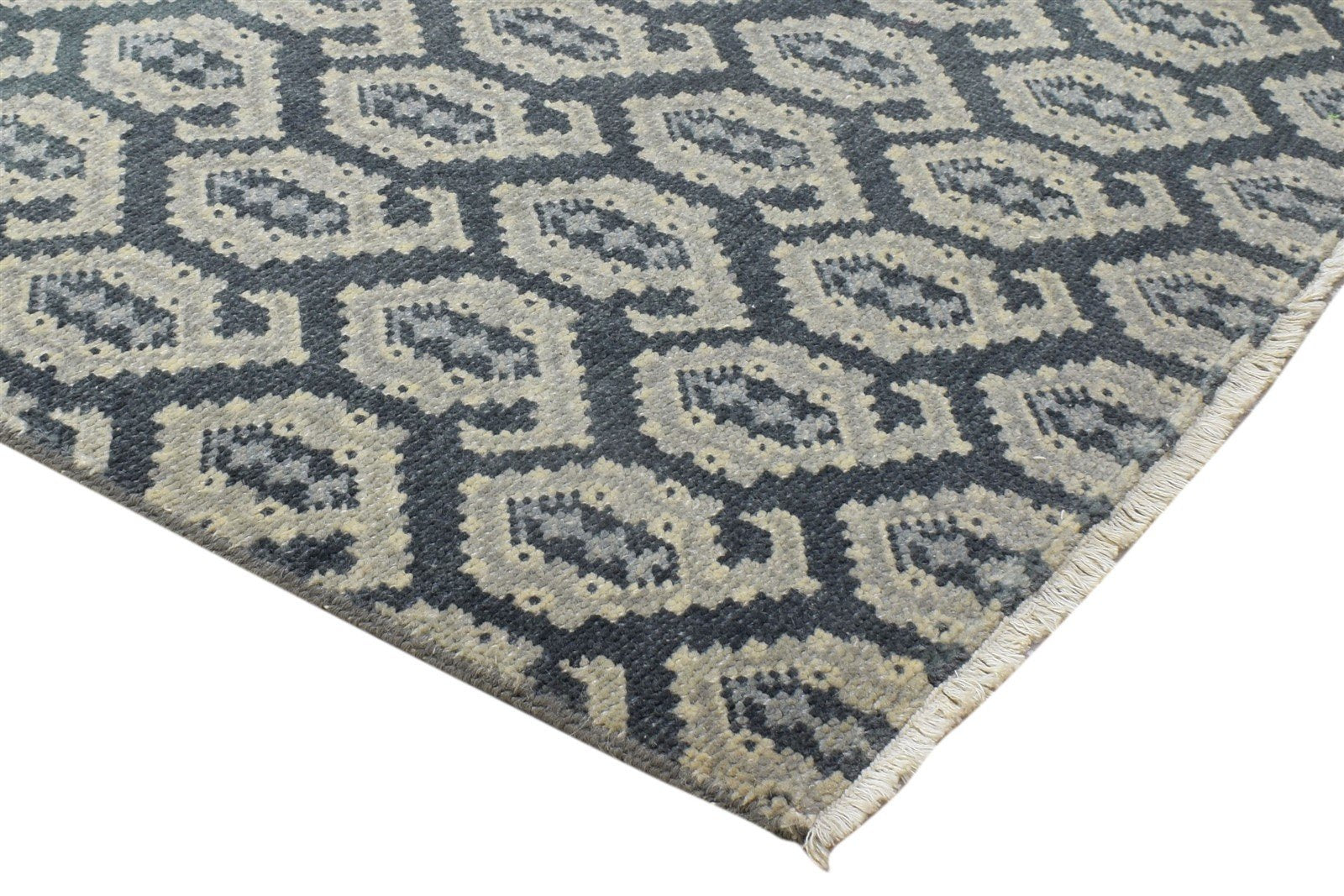 Wool Black Rug 3' X 4' Persian Hand Knotted Bokhara Oriental Room Size Carpet 7864086167701