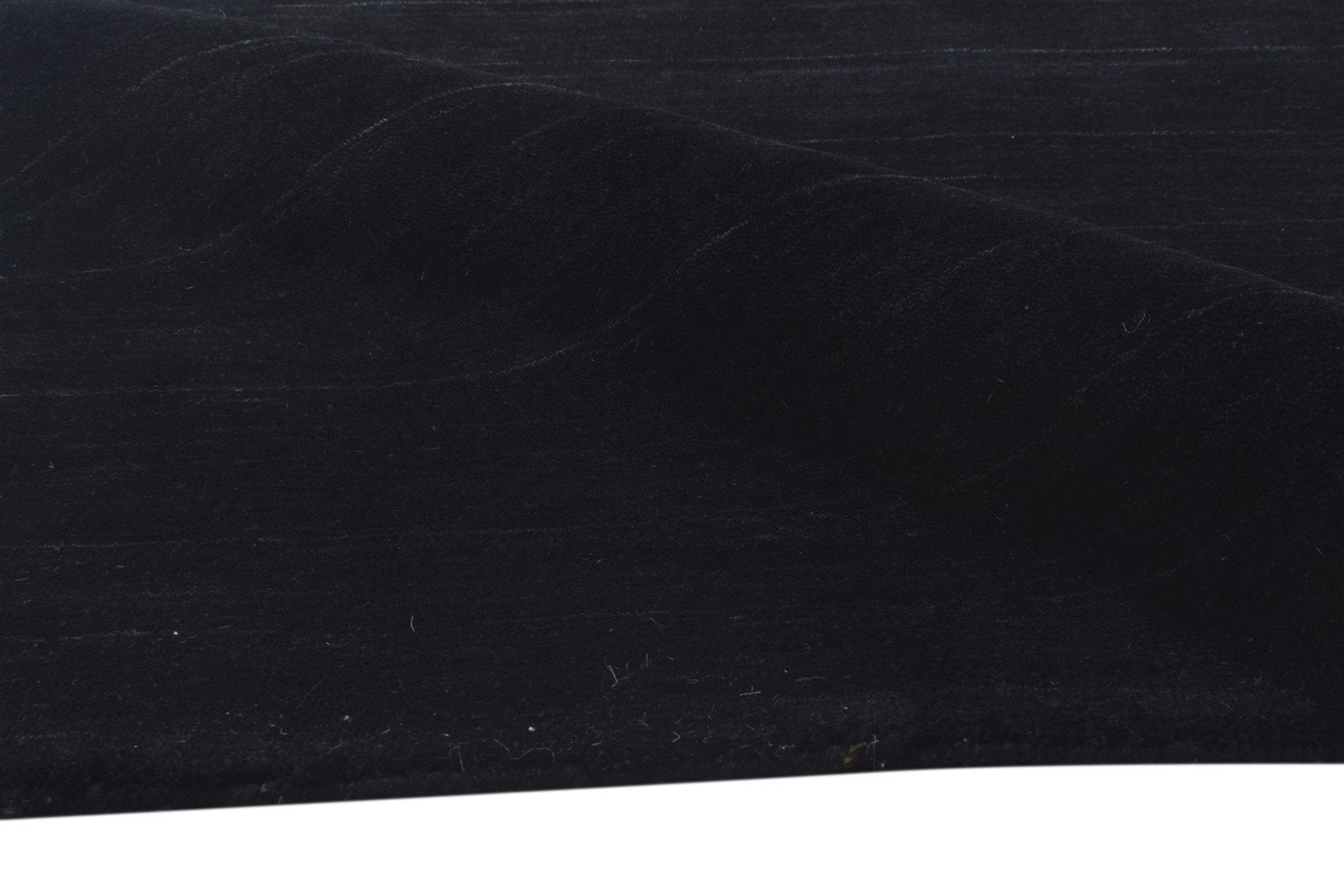 Wool Black Rug 4' X 6' Modern Handloom Scandinavian Solid Room Size Carpet 7864411914389