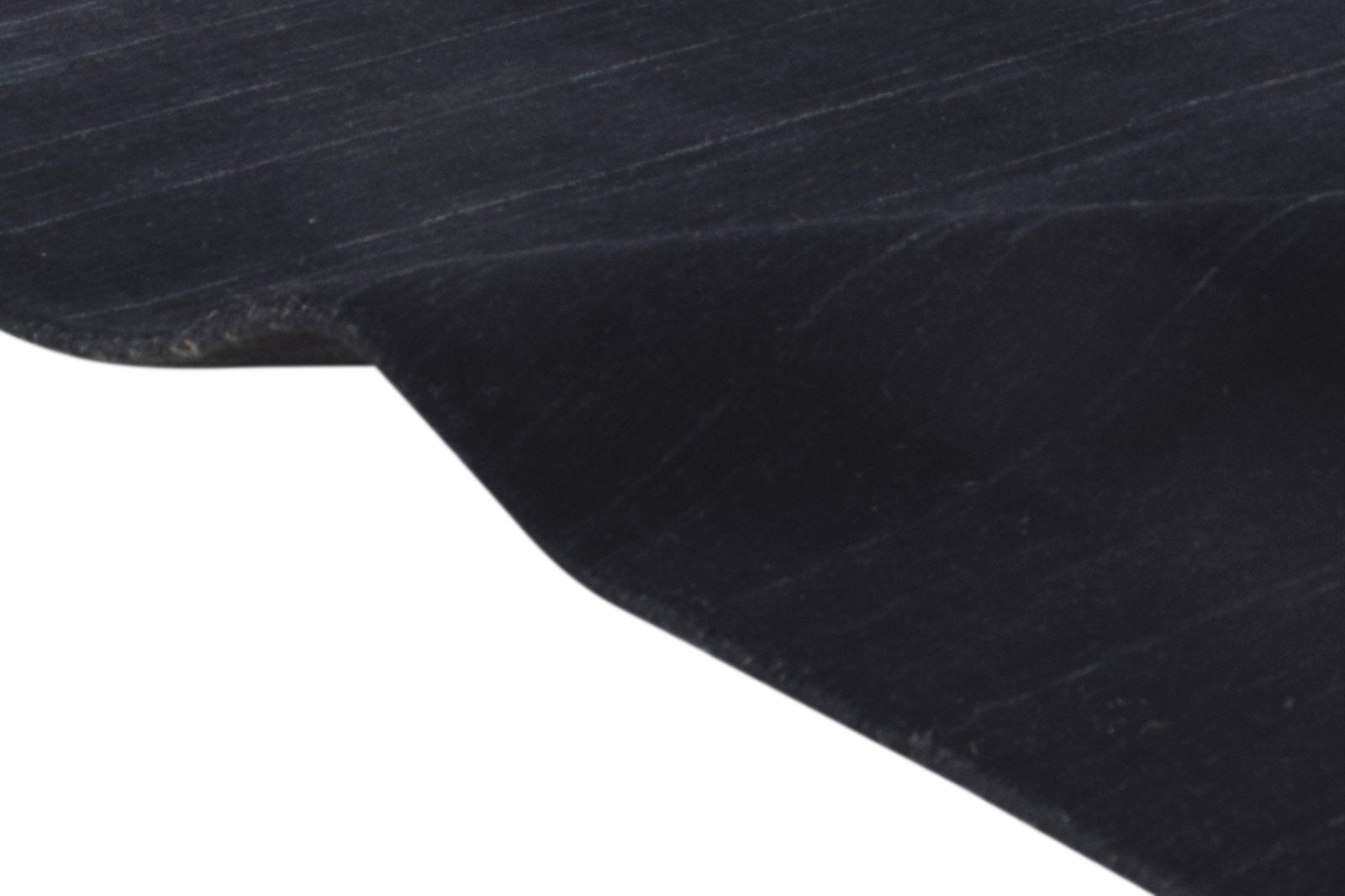 Wool Black Rug 4' X 6' Modern Handloom Scandinavian Solid Room Size Carpet 7864411914389
