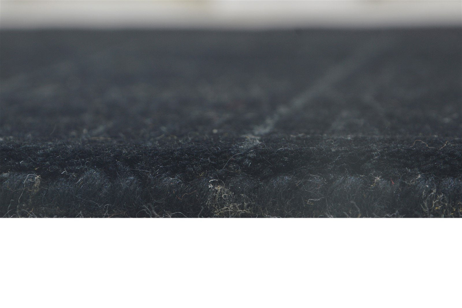 Wool Black Rug 4' X 6' Modern Handloom Scandinavian Solid Room Size Carpet 7864411914389