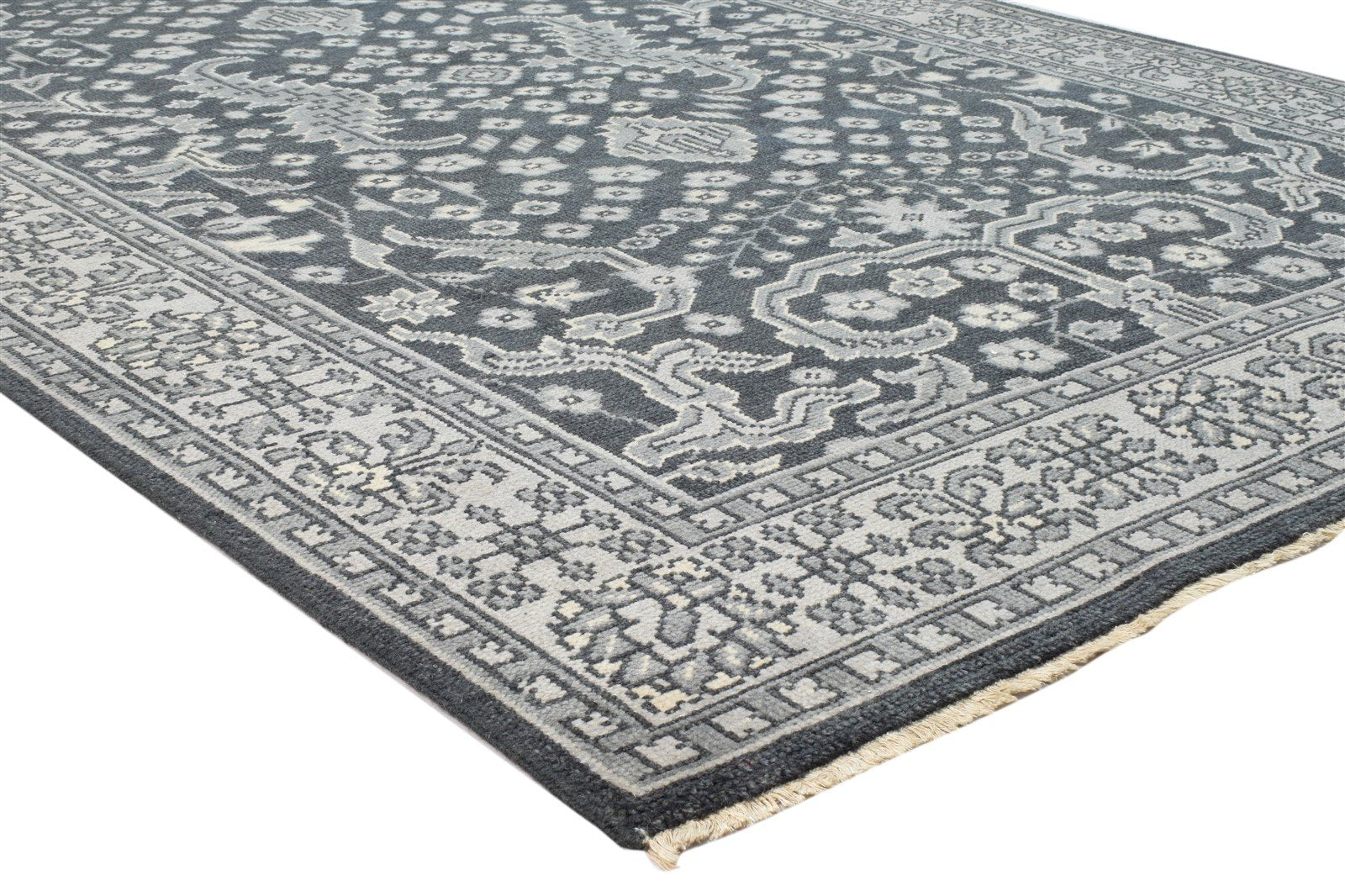 Wool Black Rug 6' X 9' Persian Hand Knotted Kazak Oriental Room Size Carpet 7860676526229