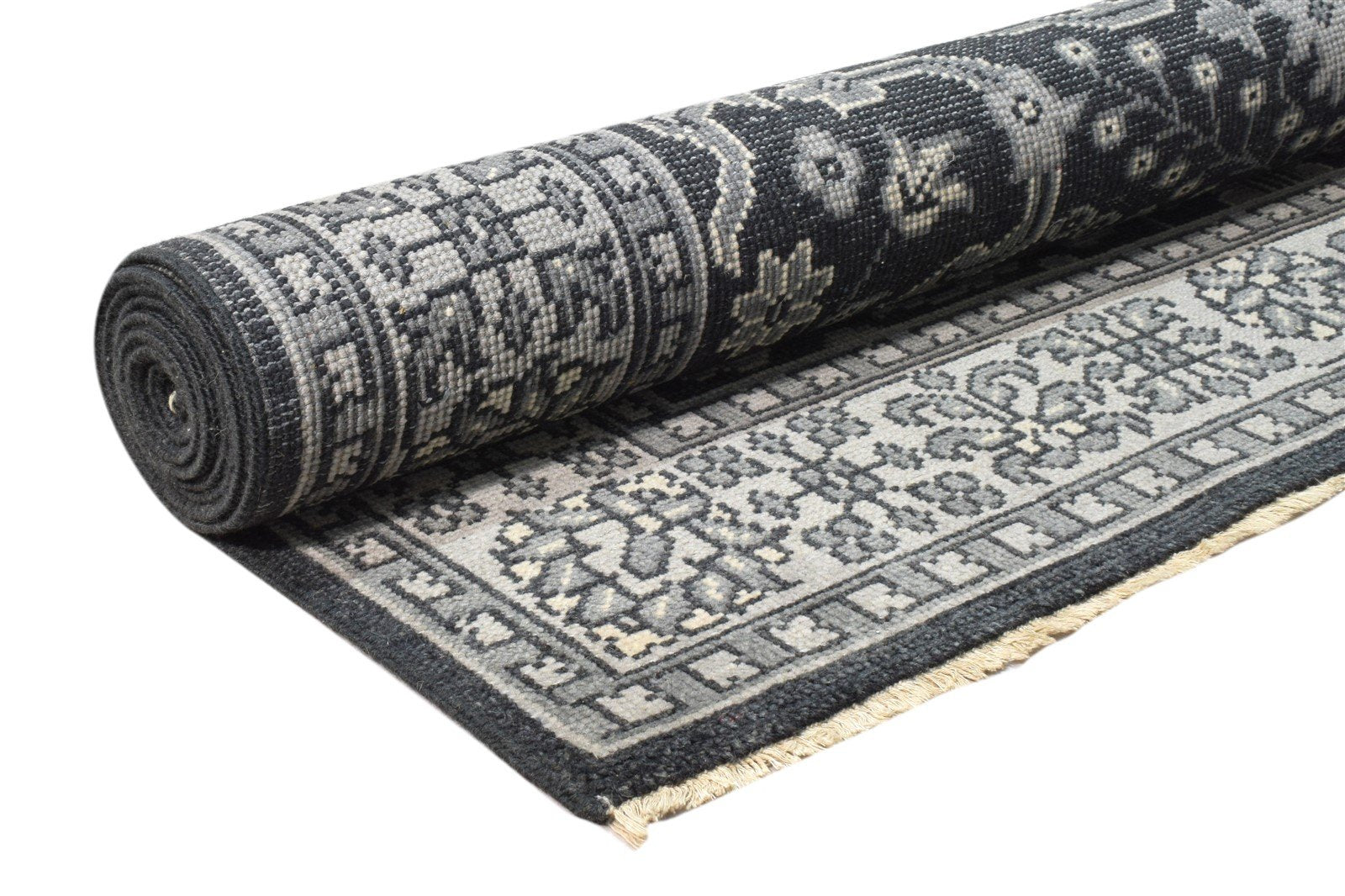 Wool Black Rug 6' X 9' Persian Hand Knotted Kazak Oriental Room Size Carpet 7860676526229