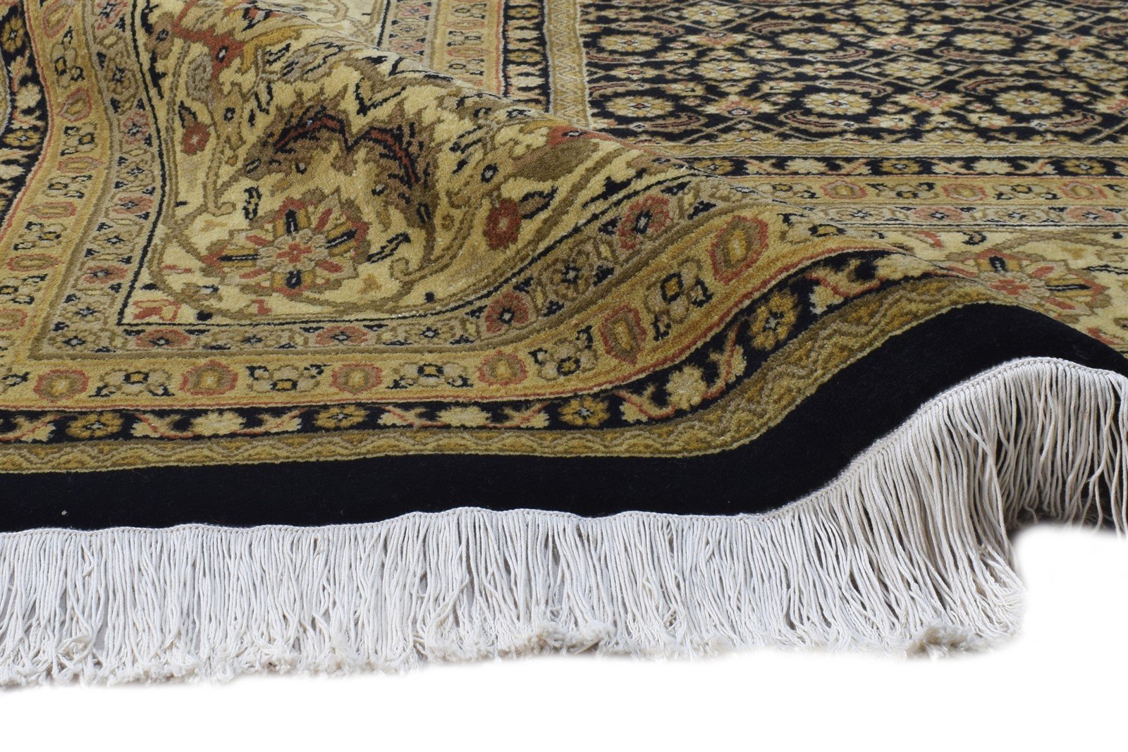 Wool Black Rug 9' X 12' Persian Hand Knotted Bijar Oriental Extra Large Carpet 7864653971605