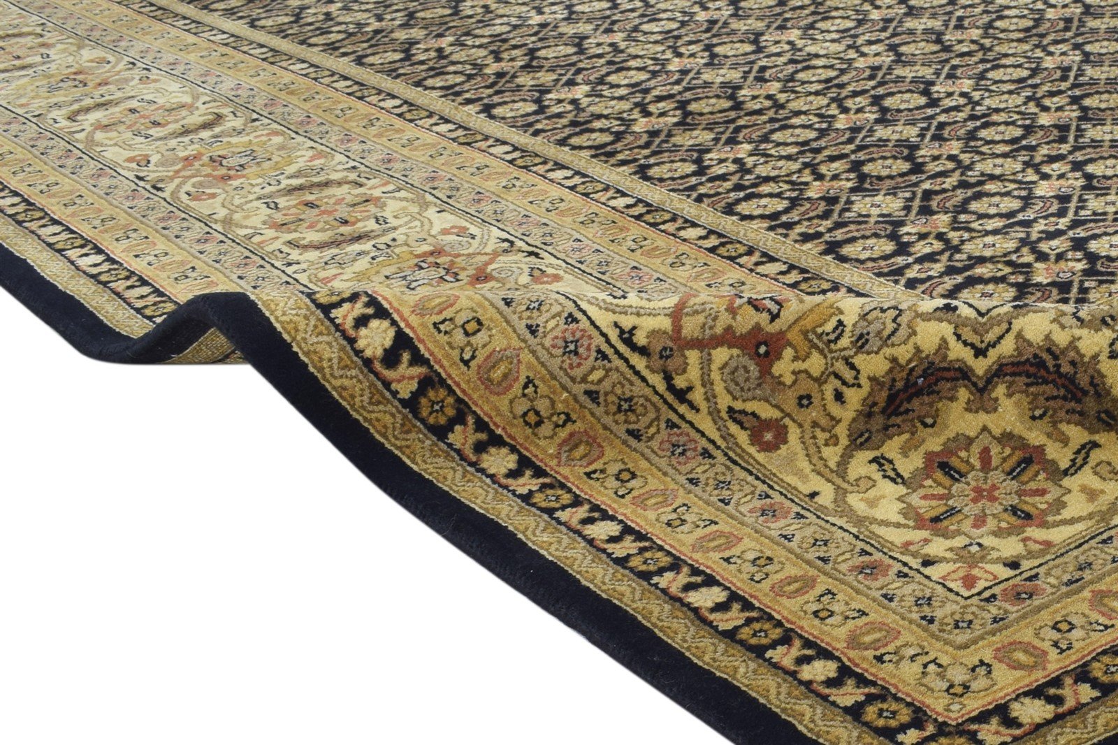 Wool Black Rug 9' X 12' Persian Hand Knotted Bijar Oriental Extra Large Carpet 7864653971605