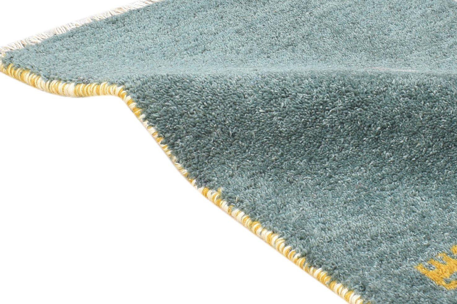 Wool Blue Rug 1' X 2' Persian Hand Knotted Southwestern Tribal Small Carpet 7865180913813