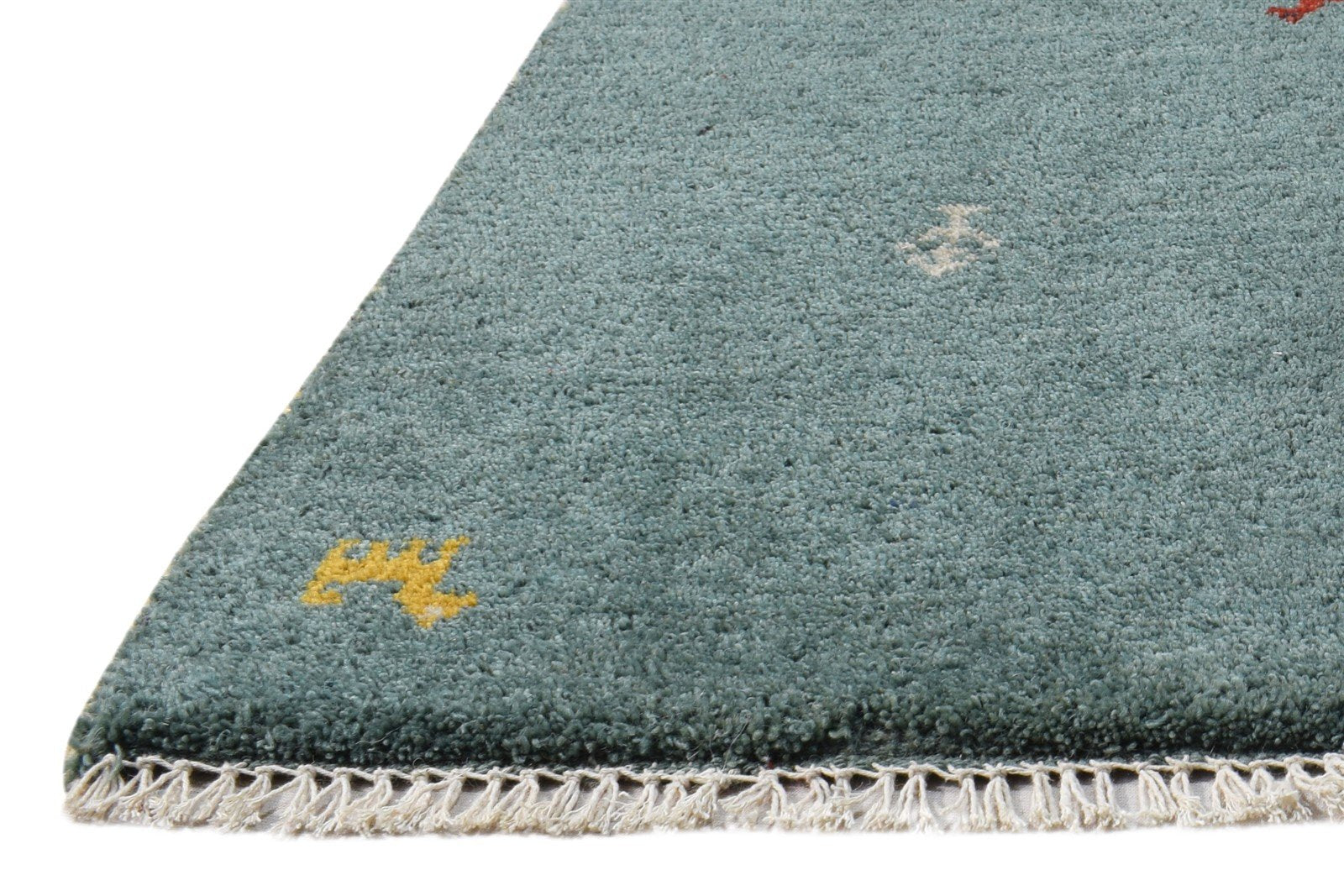 Wool Blue Rug 1' X 2' Persian Hand Knotted Southwestern Tribal Small Carpet 7865180913813
