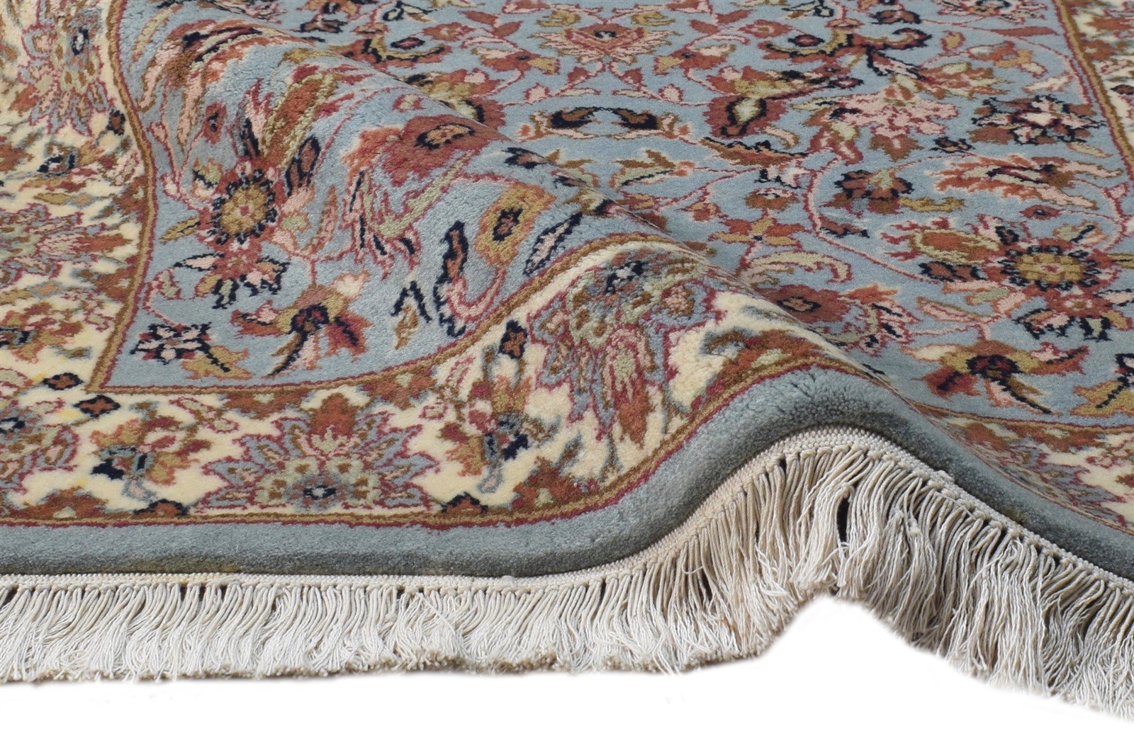Wool Blue Rug 2'6 X 5' Persian Hand Knotted Kashan Oriental Small Carpet 7864668192917