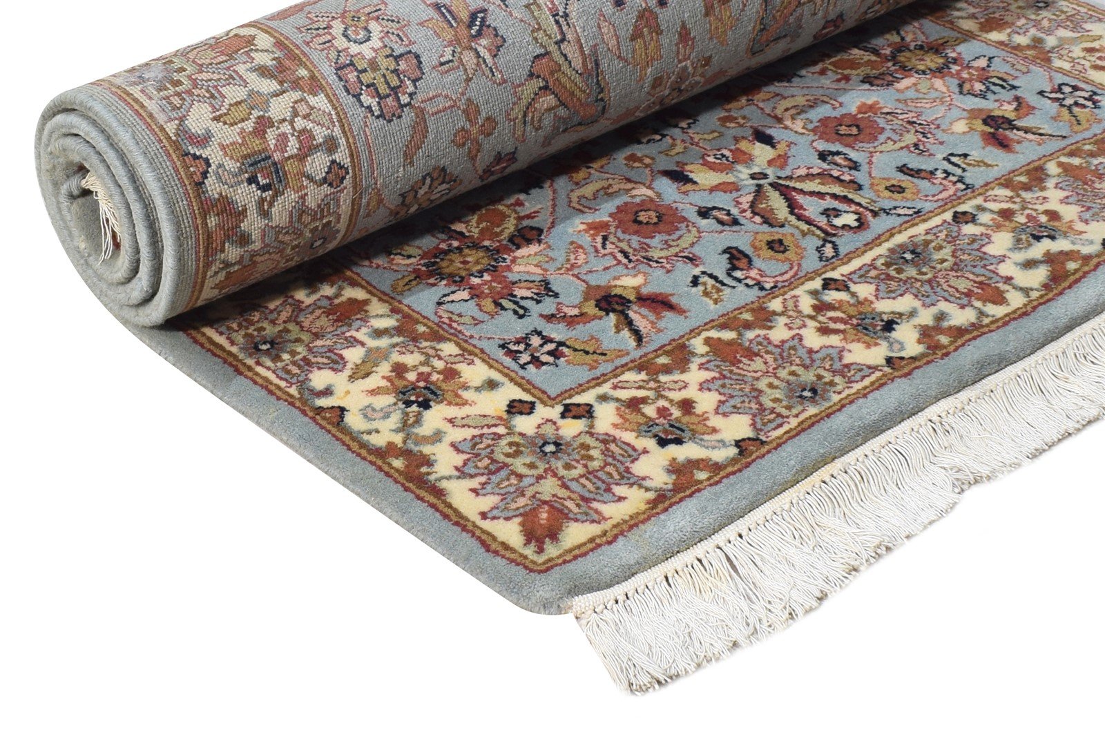 Wool Blue Rug 2'6 X 5' Persian Hand Knotted Kashan Oriental Small Carpet 7864668192917