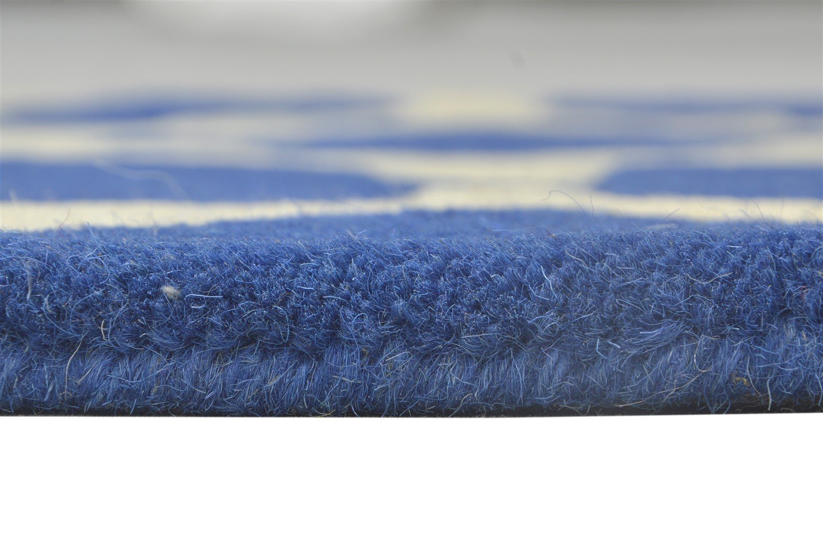 Wool Blue Rug 2' X 2' Modern Hand Tufted Moroccan Trellis Small Carpet 7864131485845