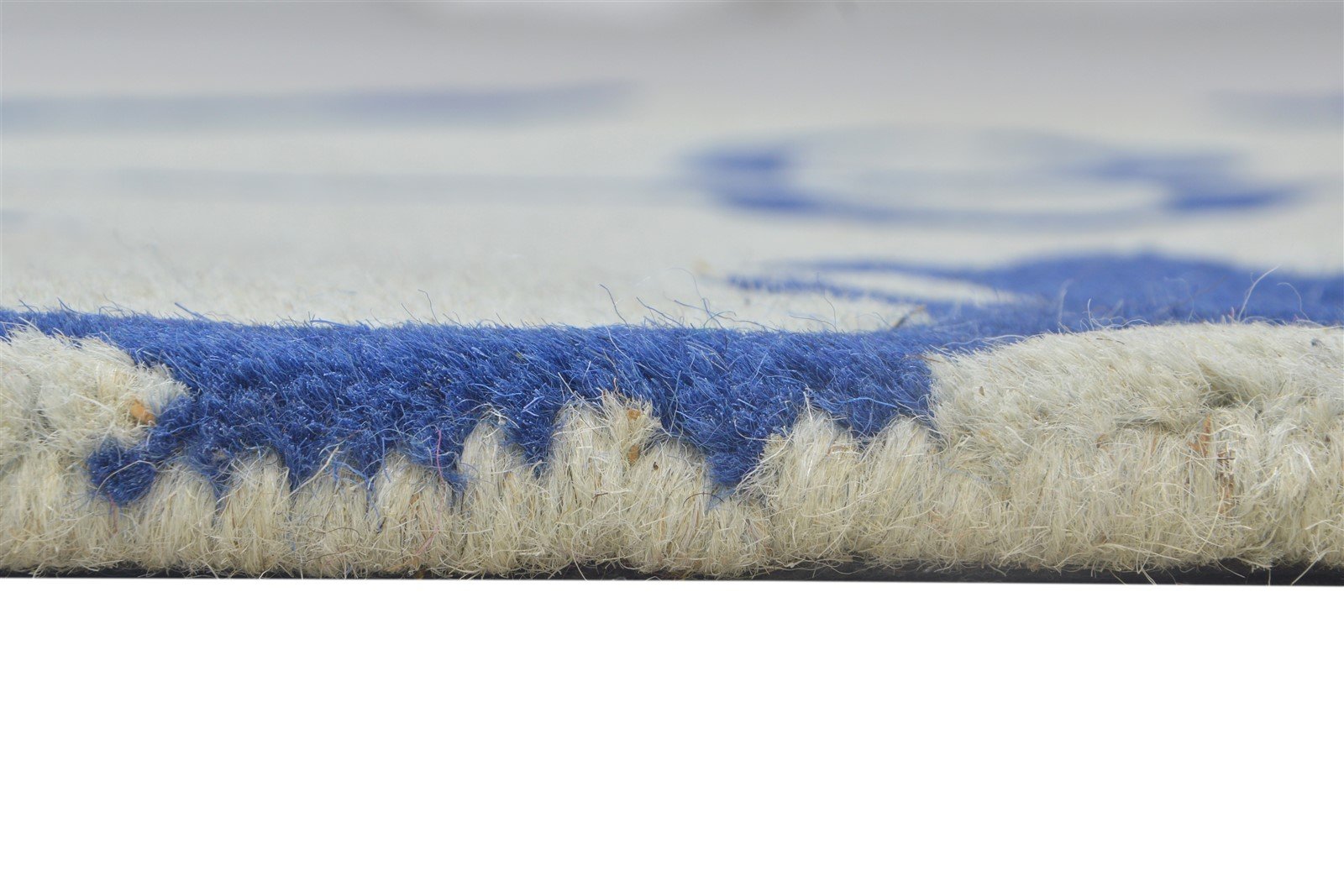 Wool Blue Rug 2' X 2' Modern Hand Tufted Moroccan Trellis Small Carpet 7864127783061