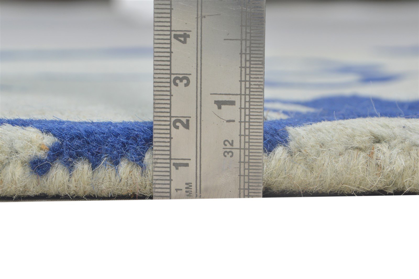 Wool Blue Rug 2' X 2' Modern Hand Tufted Moroccan Trellis Small Carpet 7864127783061