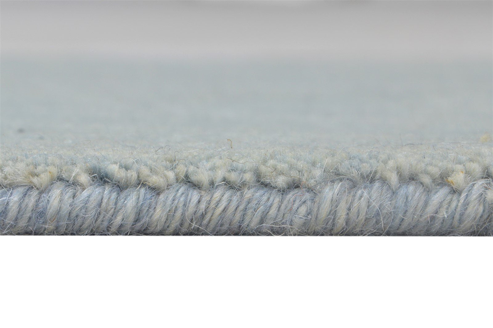 Wool Blue Rug 2' X 2' Modern Handloom Scandinavian Solid Small Carpet 7864126734485