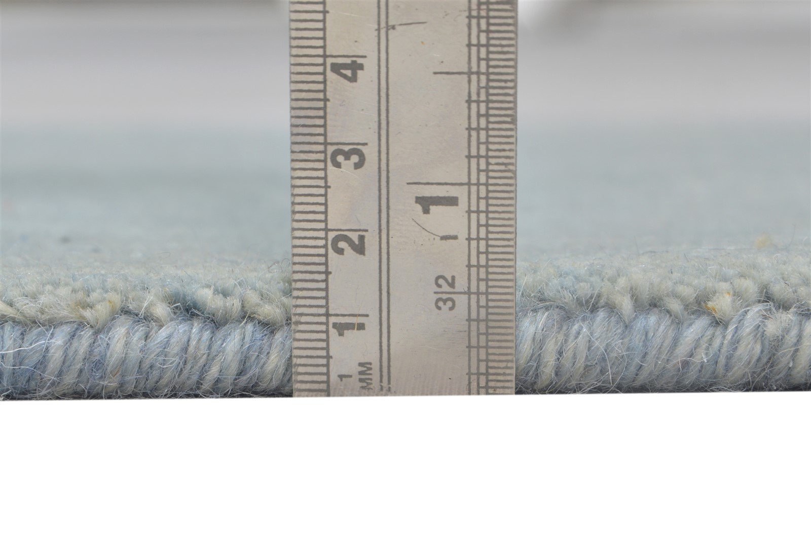 Wool Blue Rug 2' X 2' Modern Handloom Scandinavian Solid Small Carpet 7864126734485