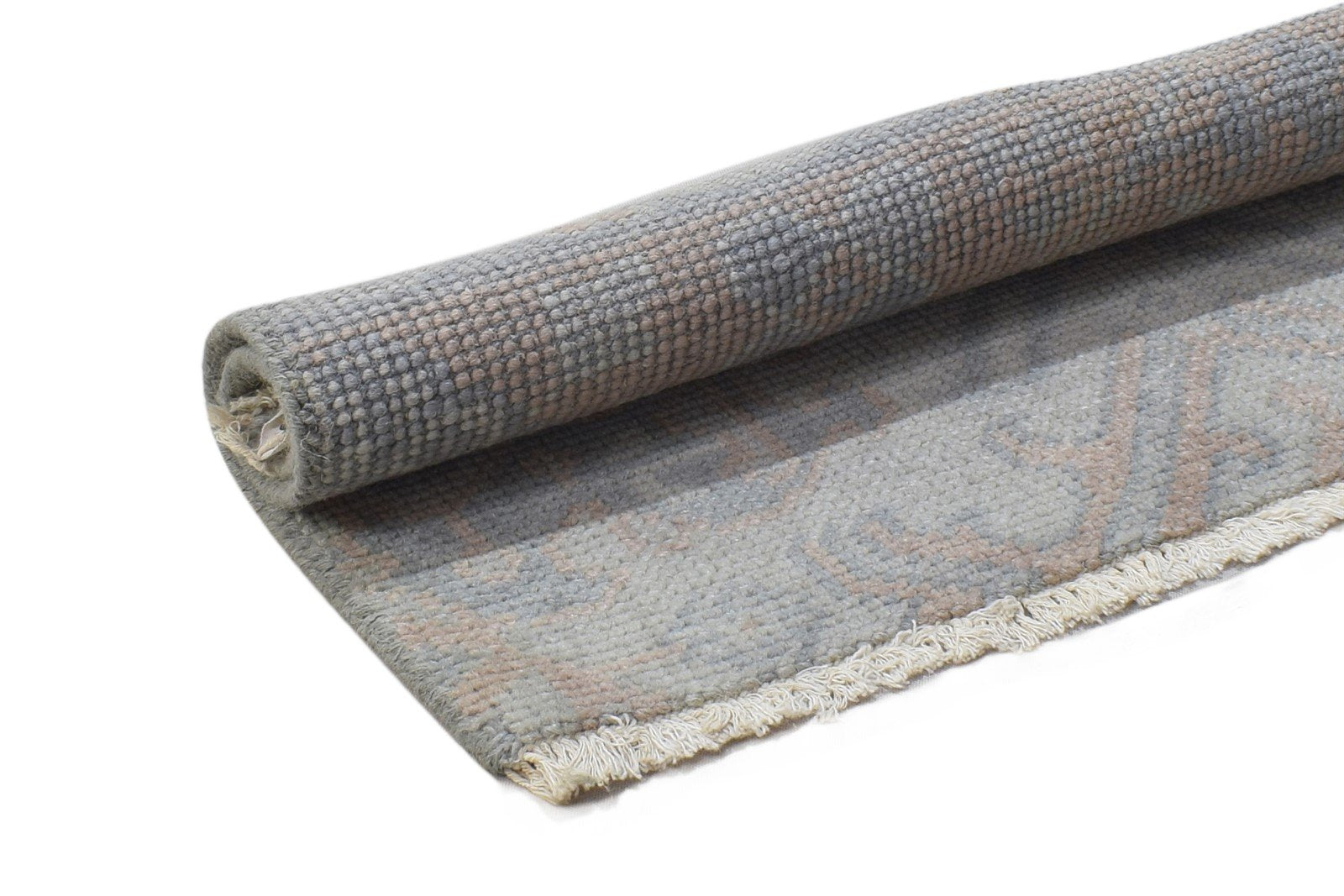 Wool Blue Rug 2' X 2' Persian Hand Knotted Oushak Oriental Small Carpet 7864120017045