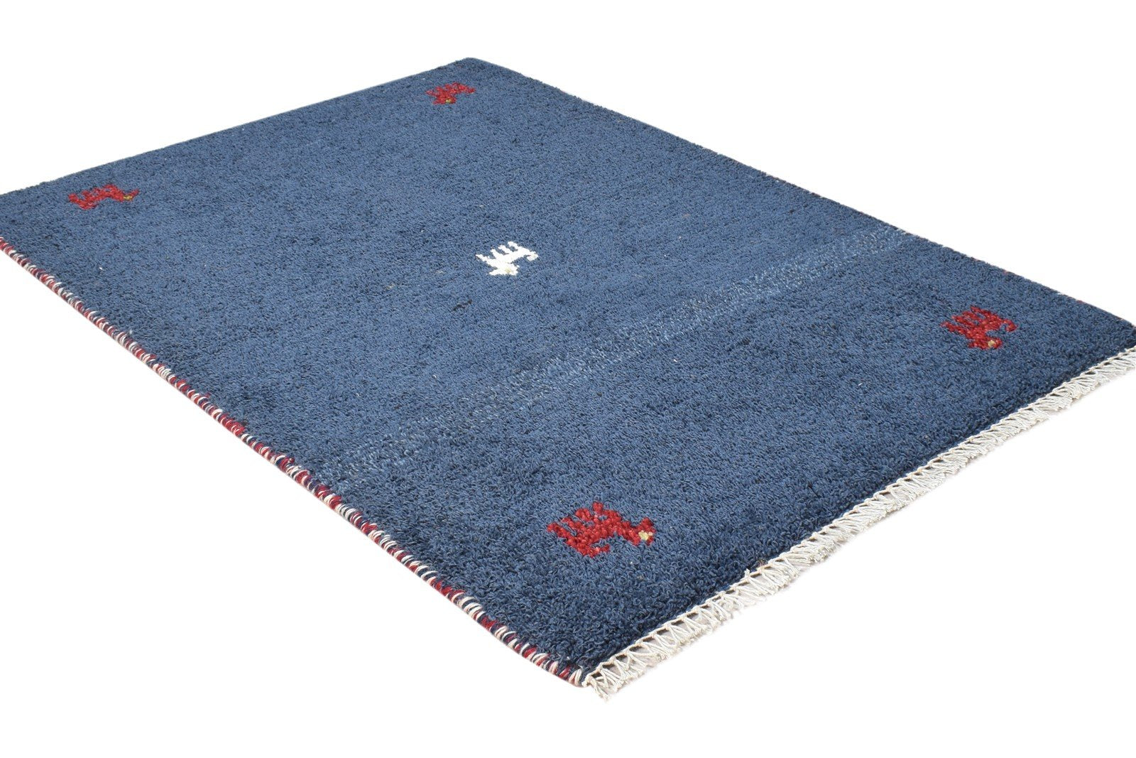 Wool Blue Rug 2' X 3' Southwestern Hand Knotted American Tribal Small Carpet 7865062785173