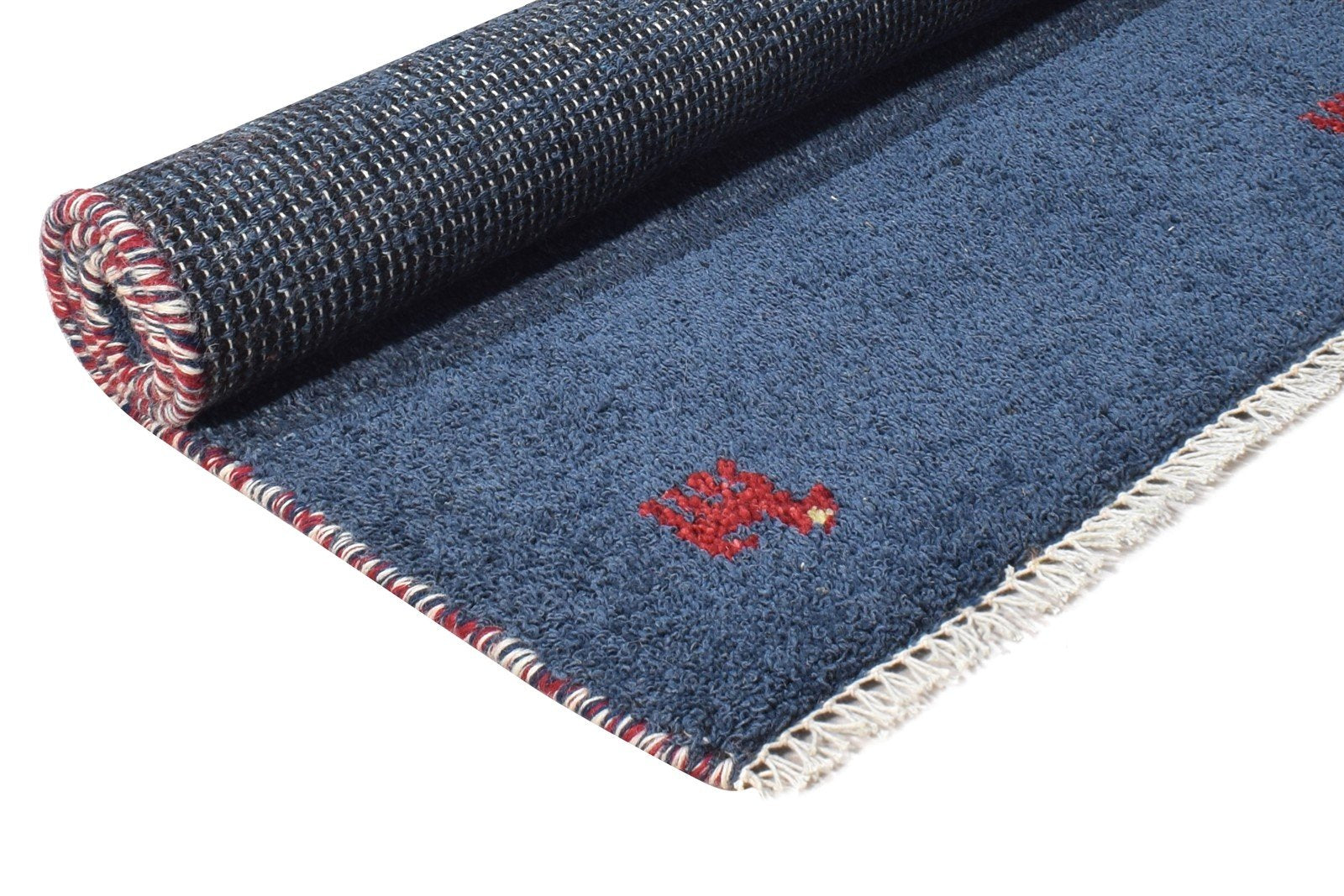 Wool Blue Rug 2' X 3' Southwestern Hand Knotted American Tribal Small Carpet 7865062785173