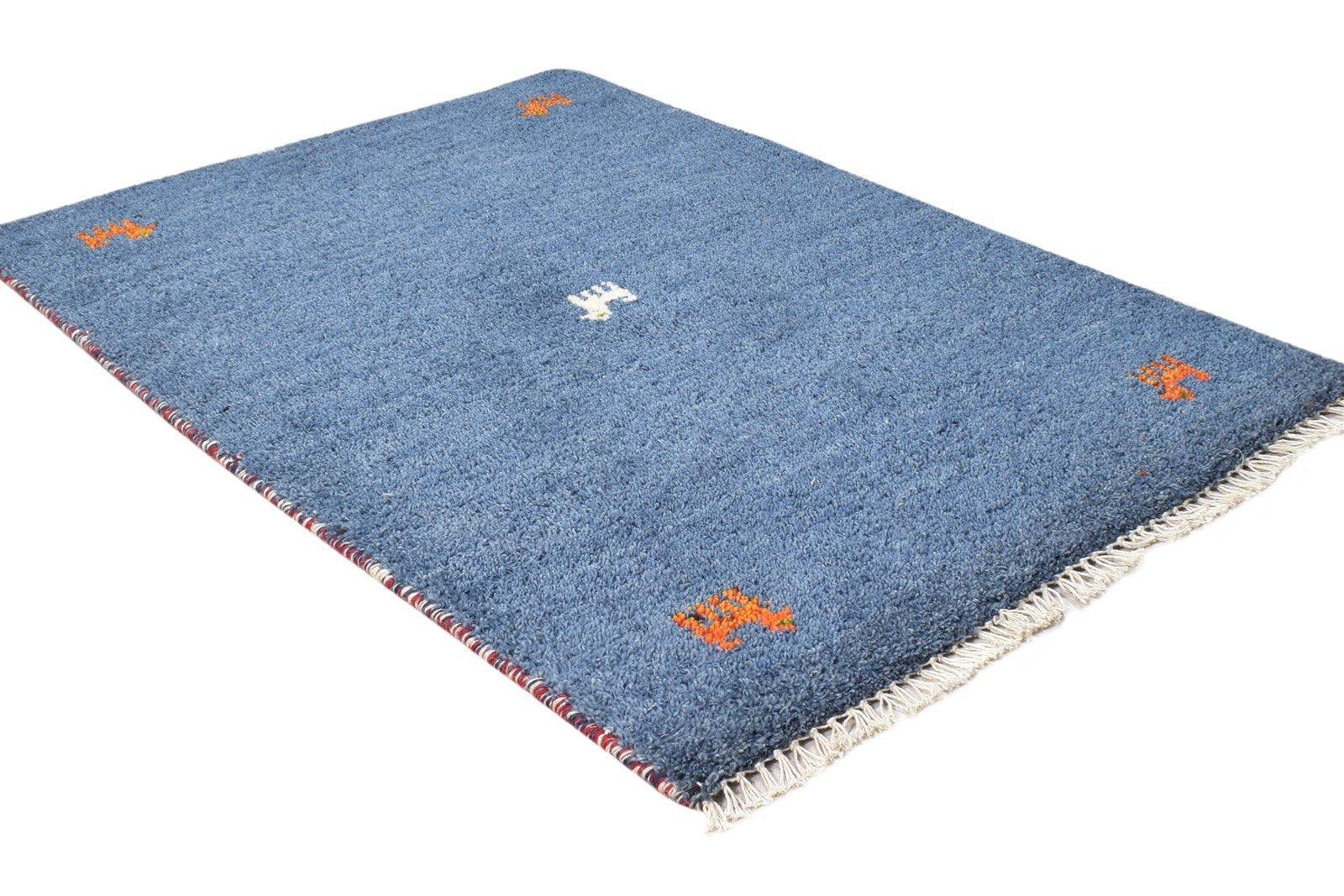 Wool Blue Rug 2' X 3' Southwestern Hand Knotted American Tribal Small Carpet 7865062490261