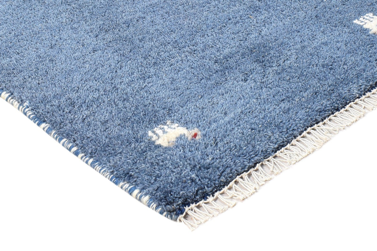 Wool Blue Rug 2' X 3' Southwestern Hand Knotted American Tribal Small Carpet 7865062097045