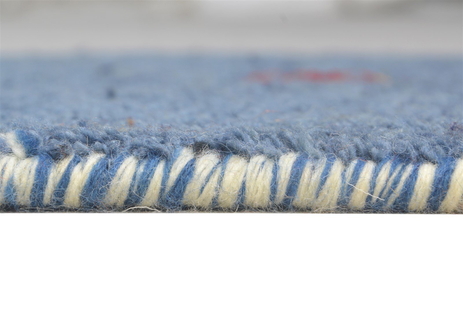 Wool Blue Rug 2' X 3' Southwestern Hand Knotted American Tribal Small Carpet 7865062097045