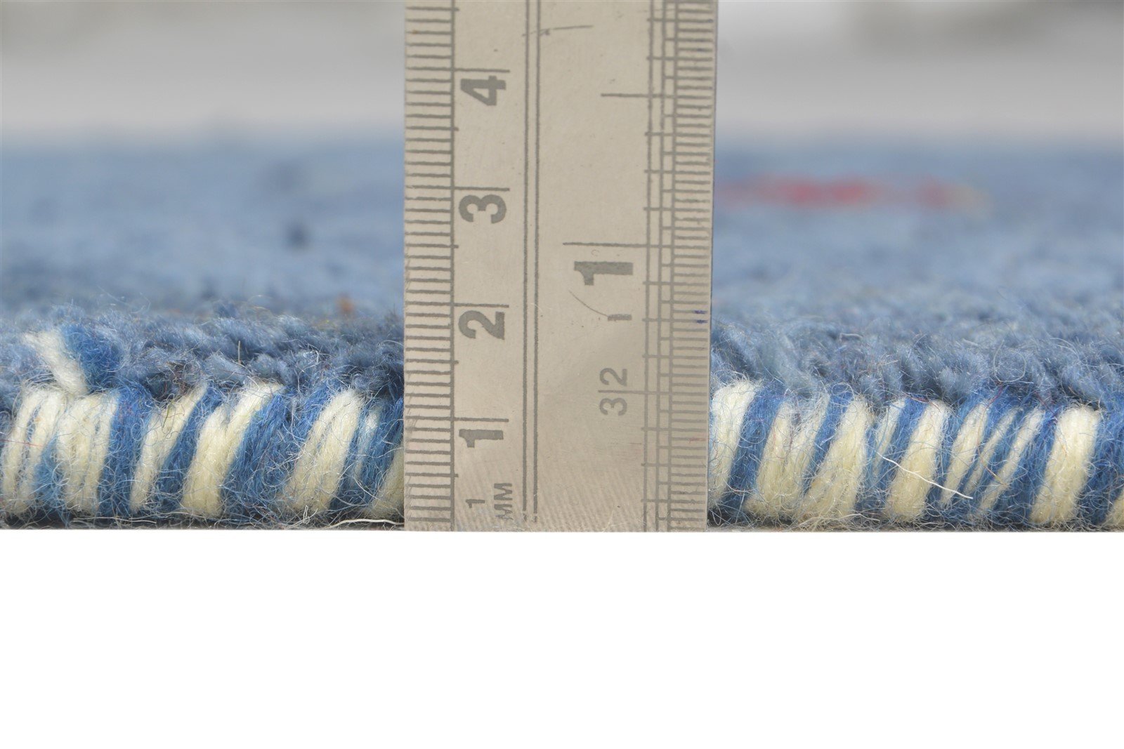 Wool Blue Rug 2' X 3' Southwestern Hand Knotted American Tribal Small Carpet 7865062097045