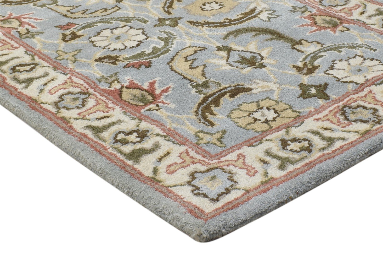 Wool Blue Rug 2' X 8' Persian Hand Tufted Kashan Oriental Small Runner 7864857559189