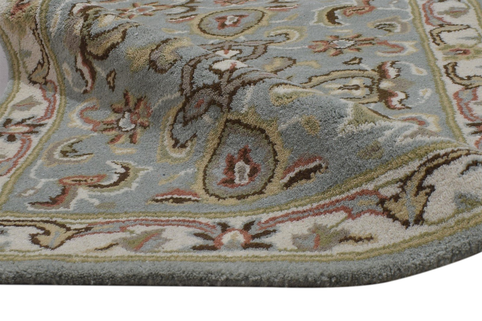 Wool Blue Rug 2' X 8' Persian Hand Tufted Oushak Oriental Small Runner 7864850186389
