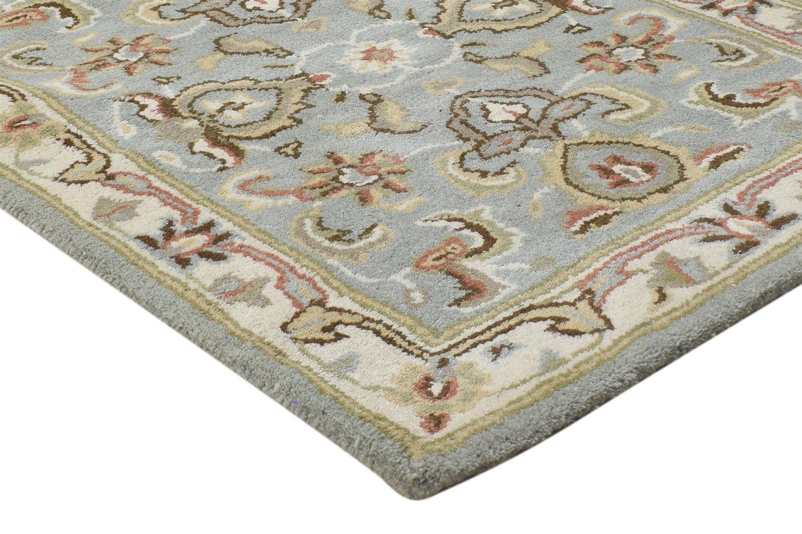 Wool Blue Rug 2' X 8' Persian Hand Tufted Oushak Oriental Small Runner 7864850186389