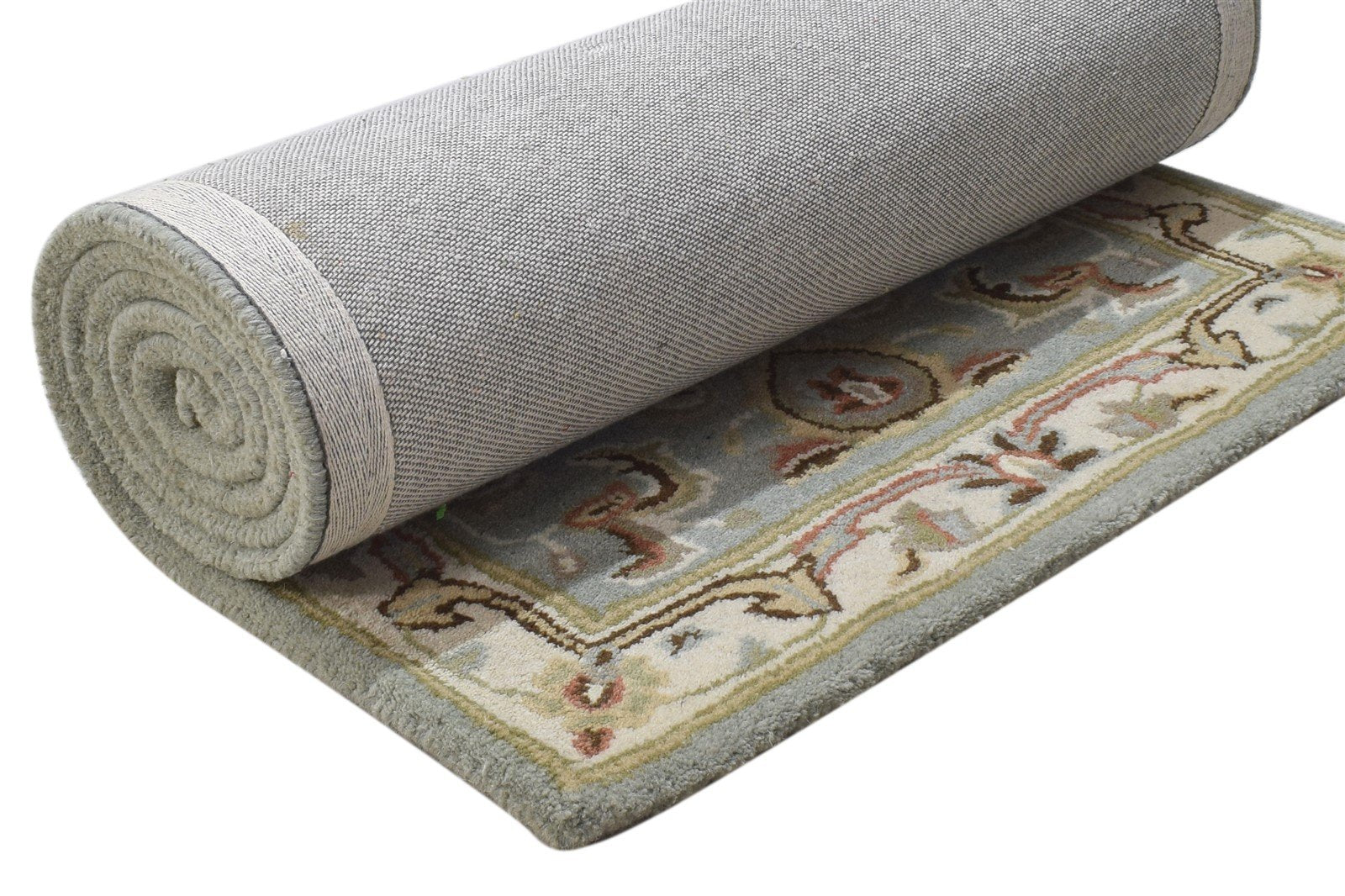 Wool Blue Rug 2' X 8' Persian Hand Tufted Oushak Oriental Small Runner 7864850186389