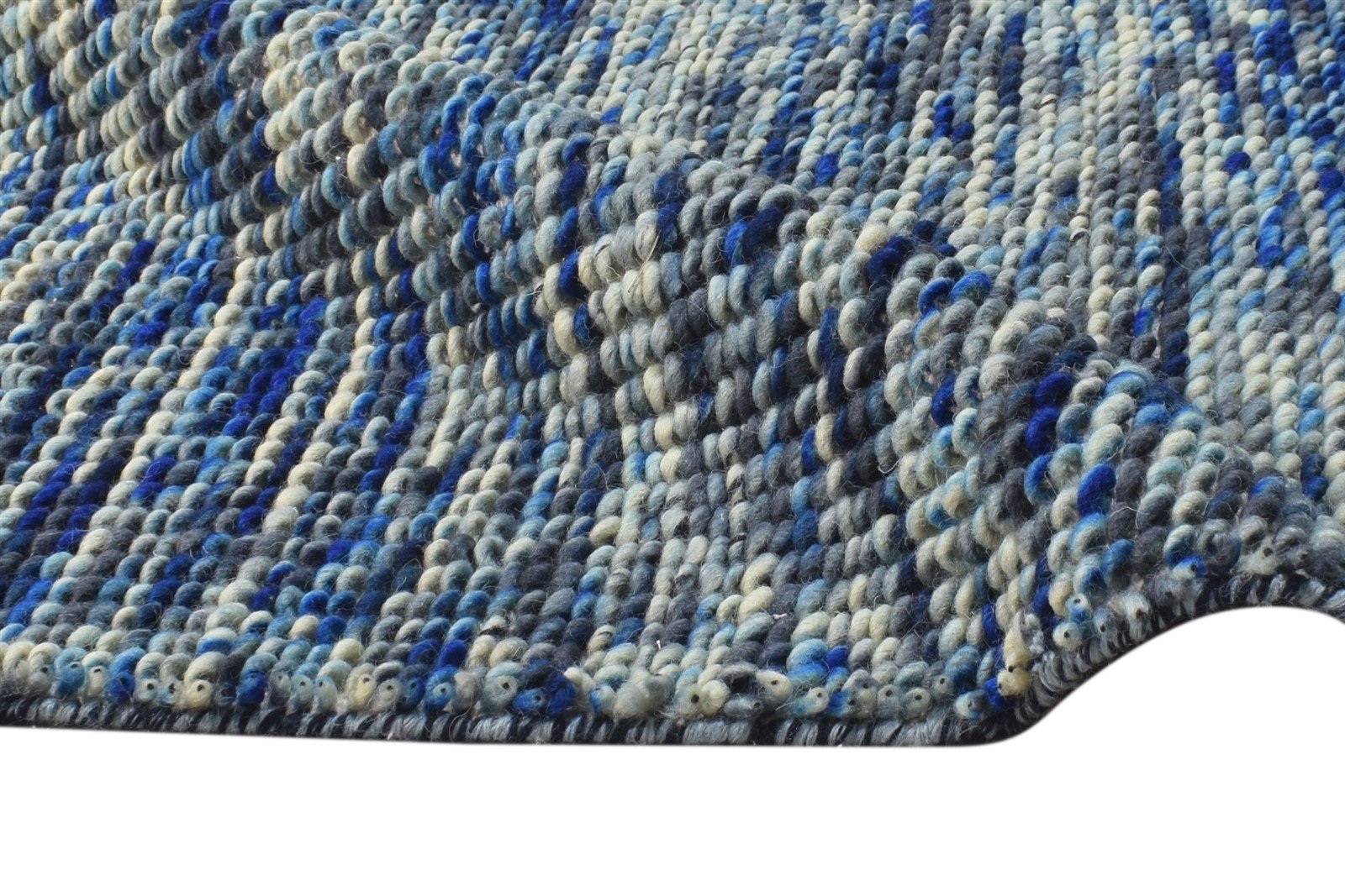Lauralee Wool Blue Rug 3' X 4' Modern Dhurrie Bohemian Abstract 7865012486293