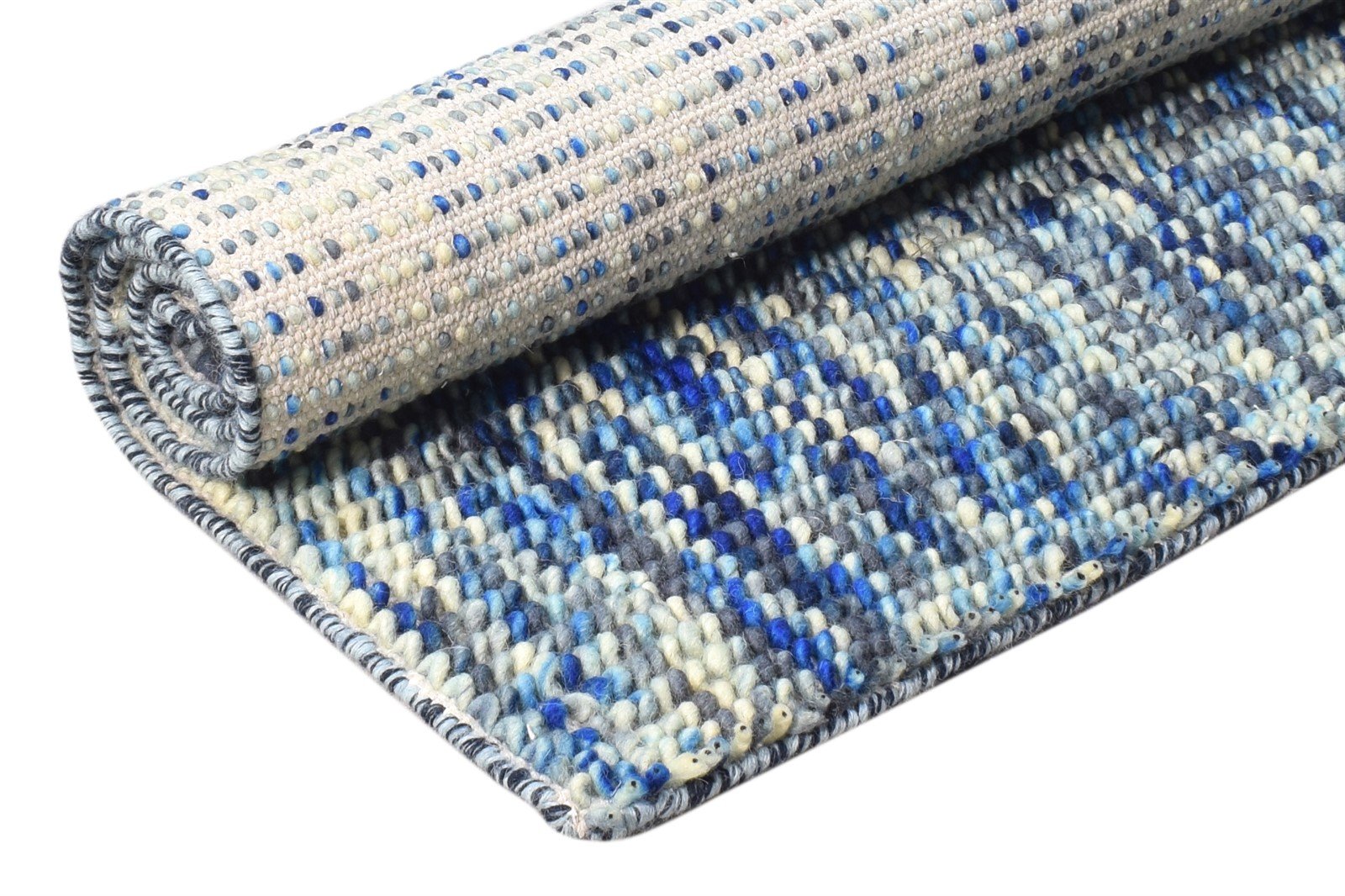 Lauralee Wool Blue Rug 3' X 4' Modern Dhurrie Bohemian Abstract 7865012486293