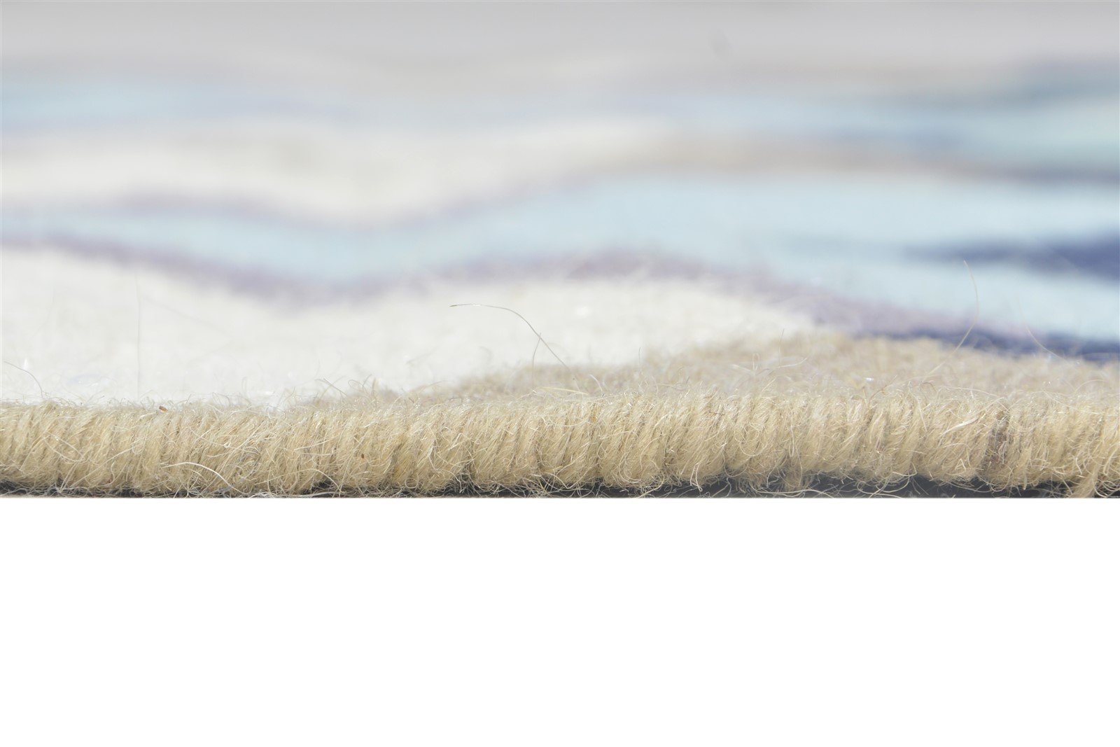 Wool Blue Rug 3' X 5' Modern Dhurrie Moroccan Abstract Small Carpet 7864380817557