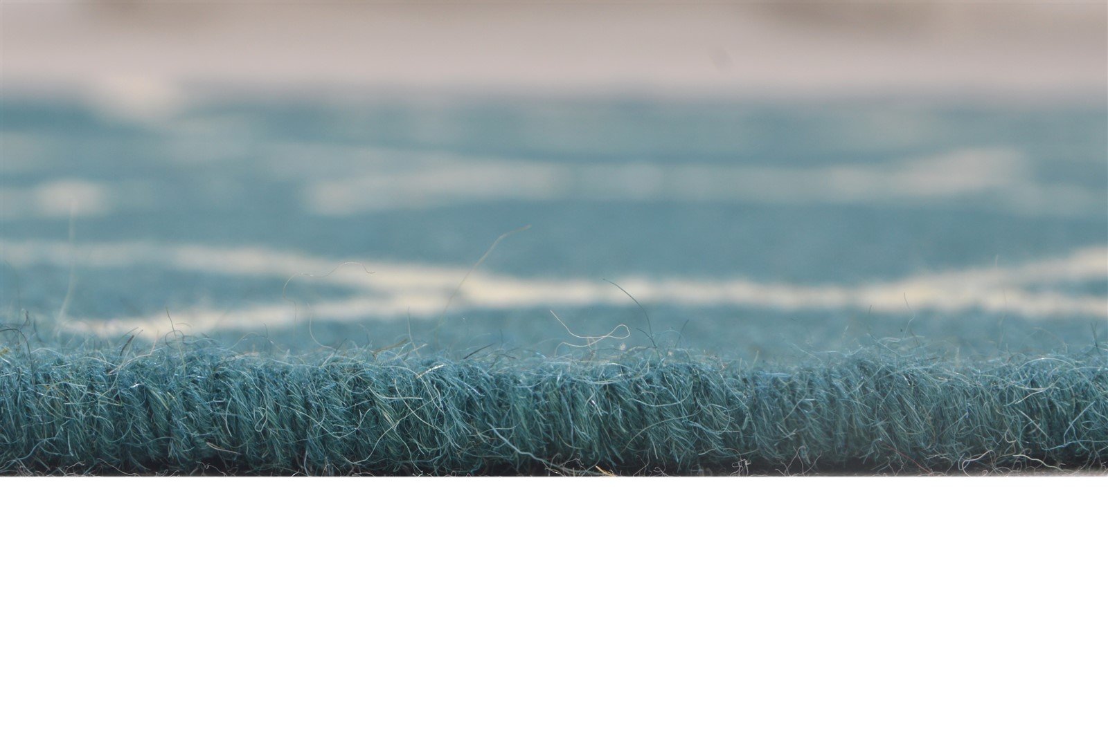Wool Blue Rug 3' X 5' Modern Dhurrie Moroccan Trellis Room Size Carpet 7864493834389