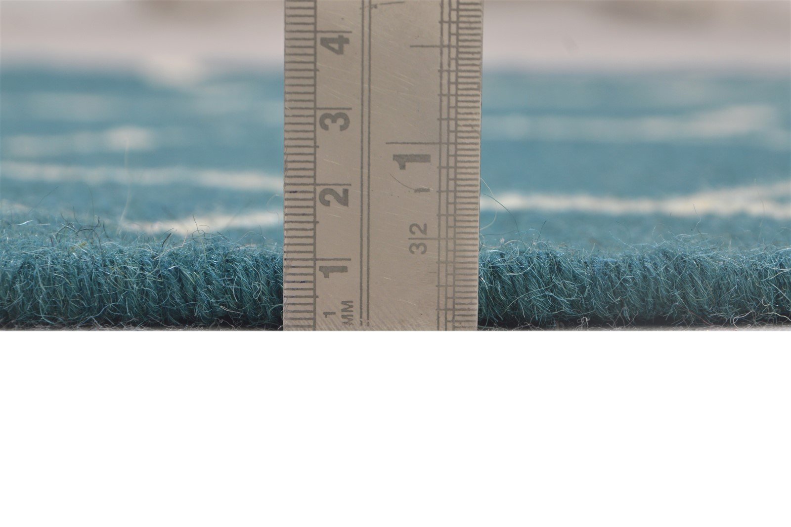 Wool Blue Rug 3' X 5' Modern Dhurrie Moroccan Trellis Room Size Carpet 7864493834389