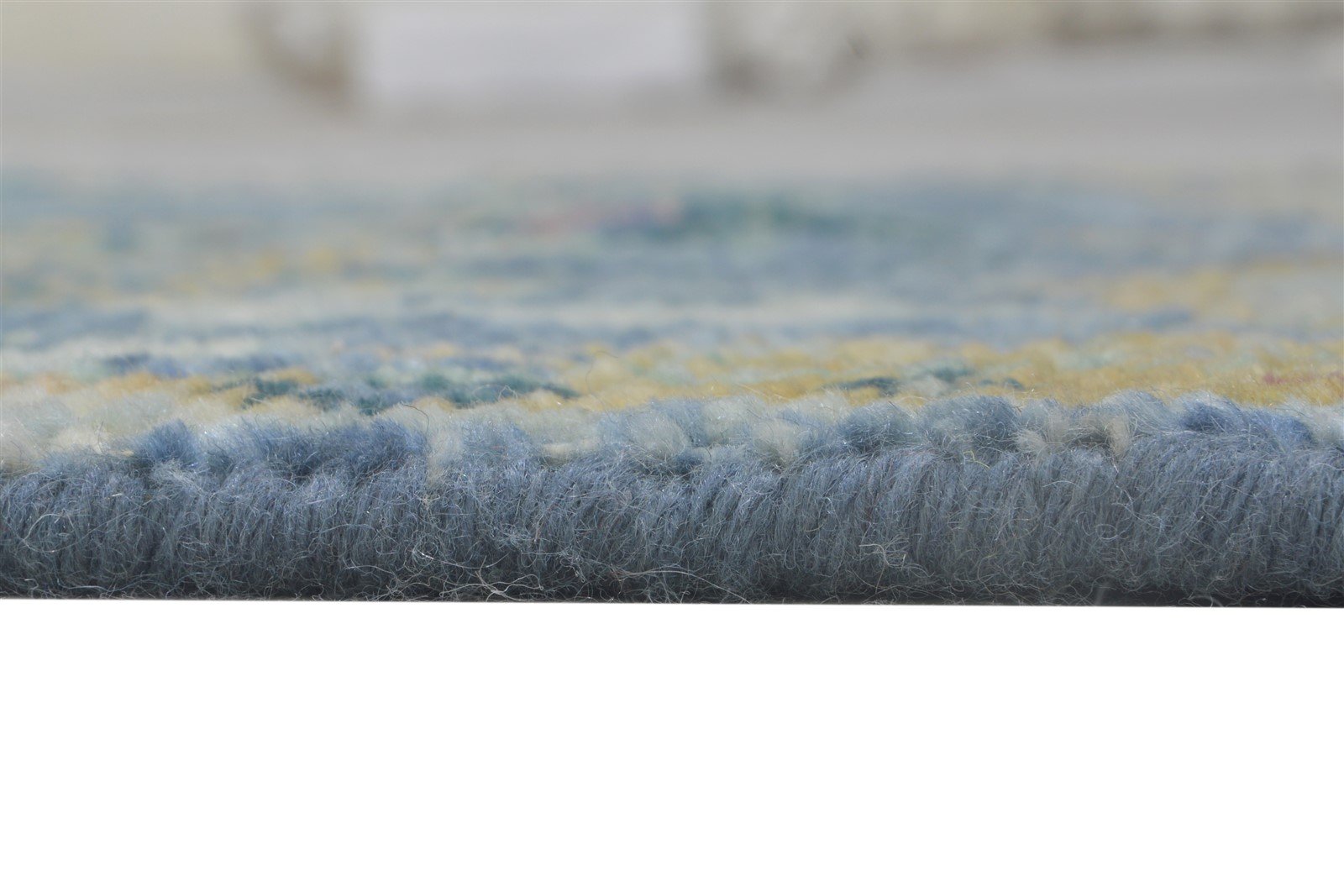 Wool Blue Rug 3' X 8' Persien Hand Knotted Oushak Oriental Small Runner 7865017598101