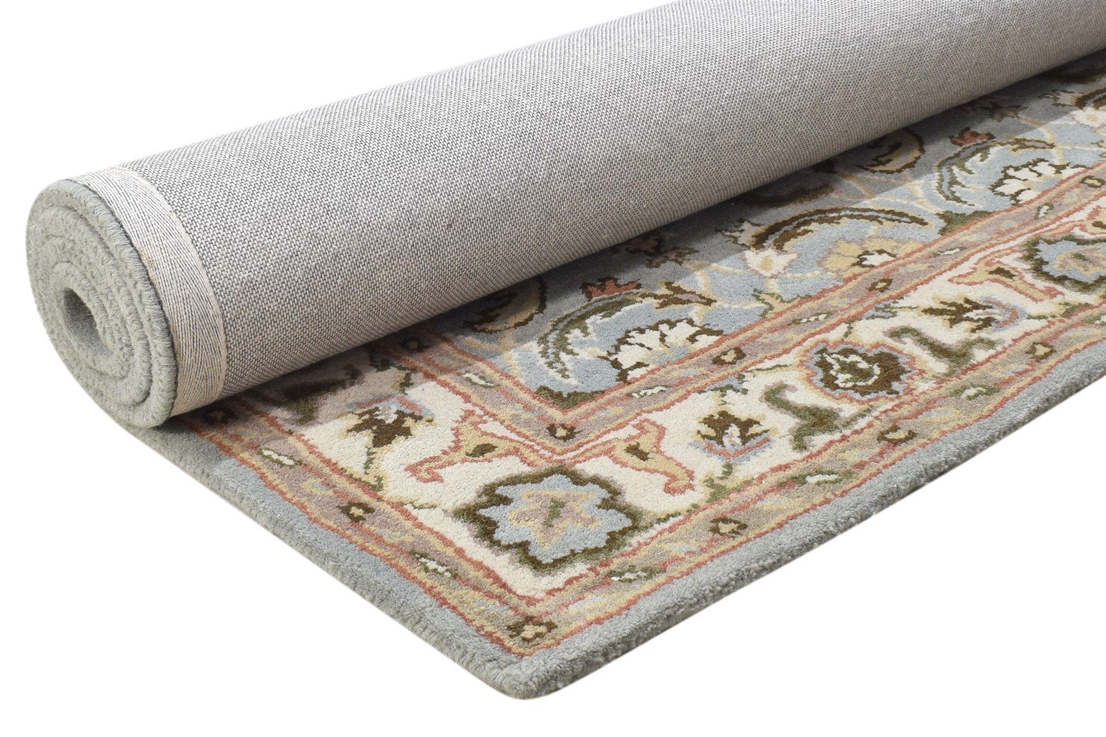Wool Blue Rug 4' X 6' Persian Hand Tufted Kashan Oriental Room Size Carpet 7864339693717