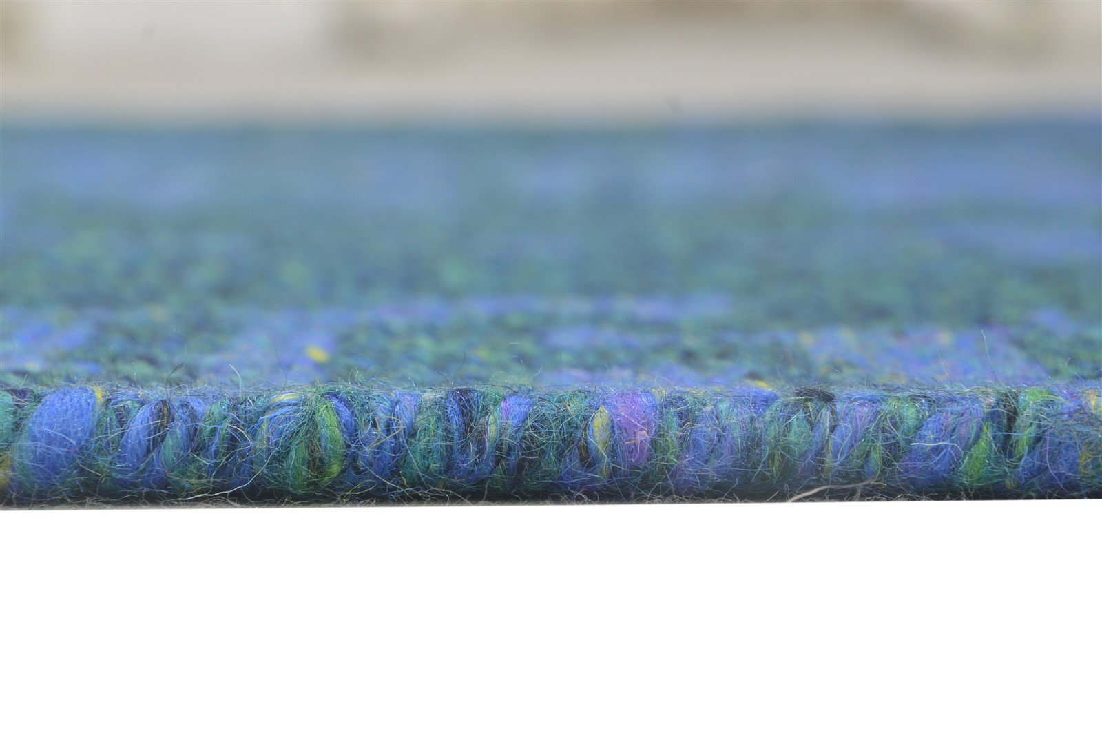 Rebe Wool Blue Rug 5' X 6' Modern Hand Knotted Indian Abstract 7864871420053
