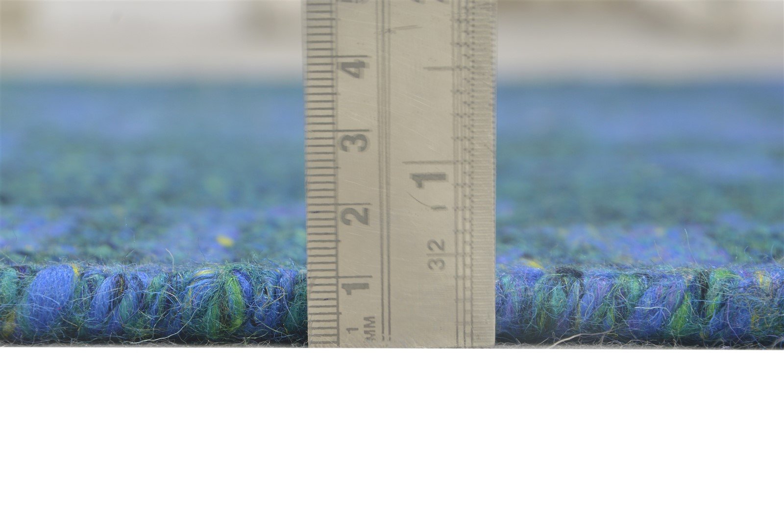 Rebe Wool Blue Rug 5' X 6' Modern Hand Knotted Indian Abstract 7864871420053