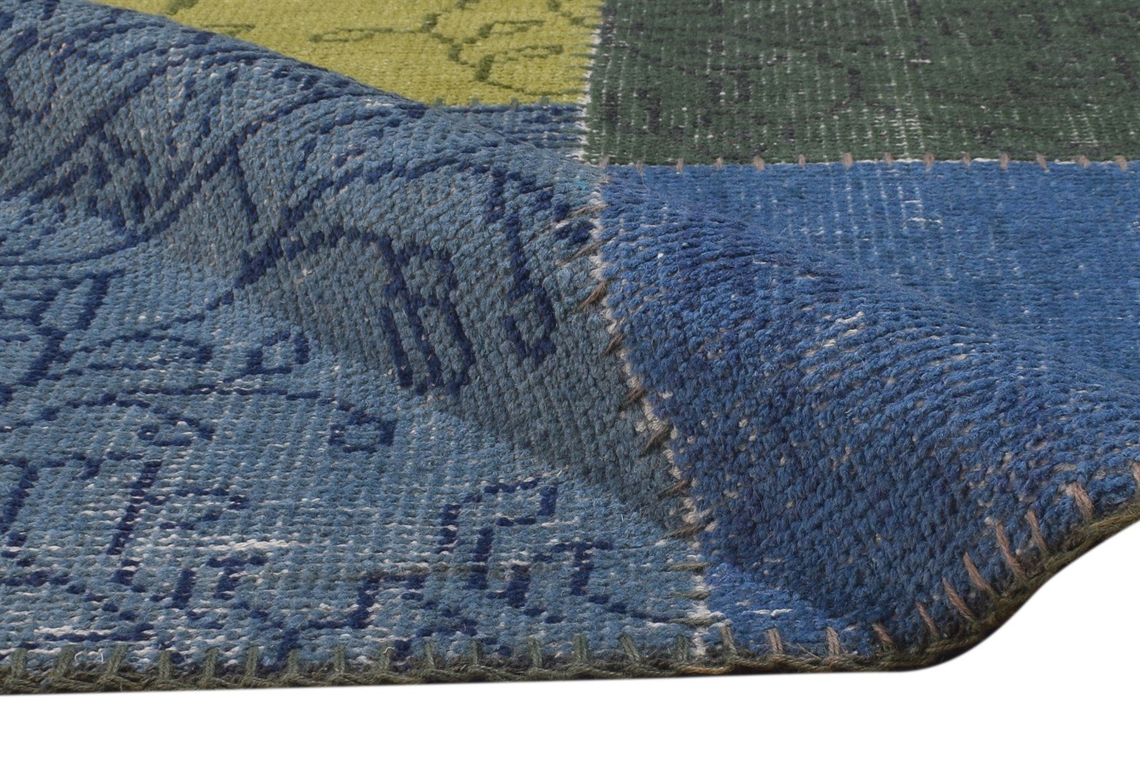 Wool Blue Rug 5' X 8' Persian Hand Knotted Mughal Oriental Room Size Carpet 7864904056981