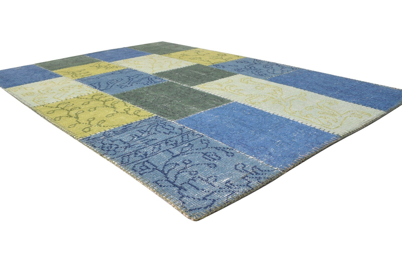 Wool Blue Rug 5' X 8' Persian Hand Knotted Mughal Oriental Room Size Carpet 7864904056981
