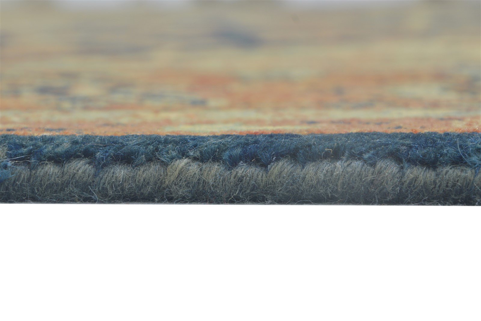 Wool Blue Rug 9' X 11' Persian Hand Knotted Heriz-Indian Oriental Large Carpet 7864218288277