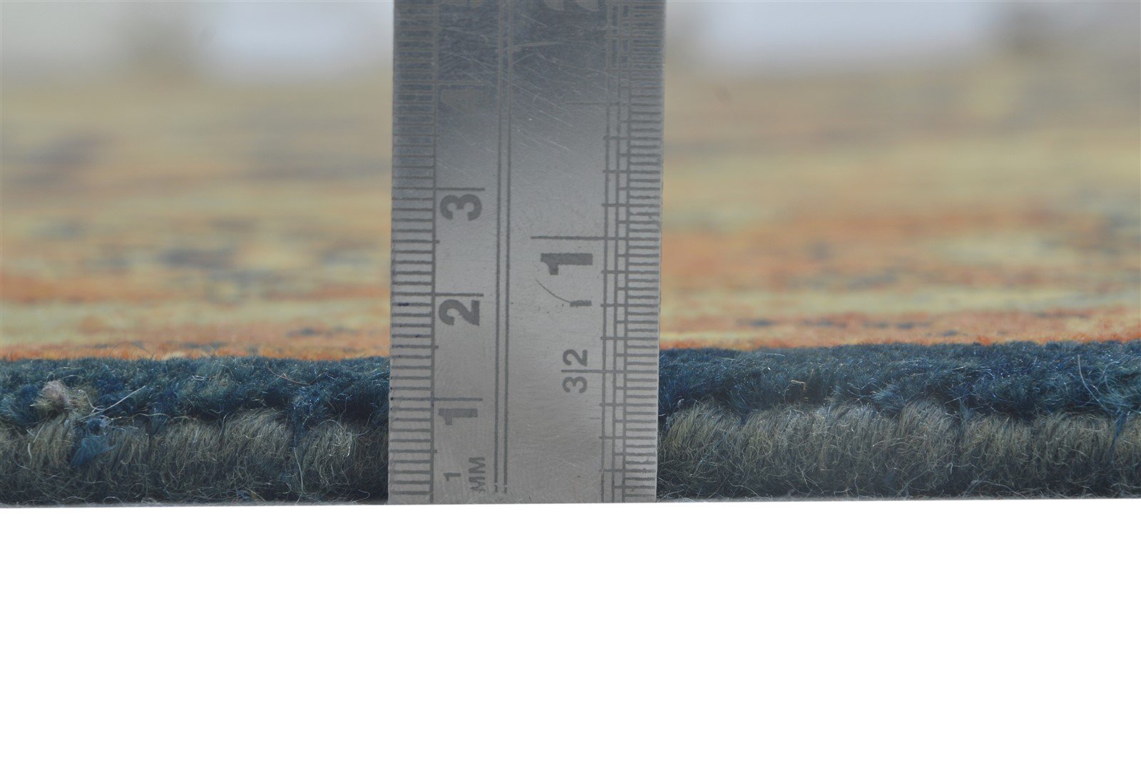 Wool Blue Rug 9' X 11' Persian Hand Knotted Heriz-Indian Oriental Large Carpet 7864218288277