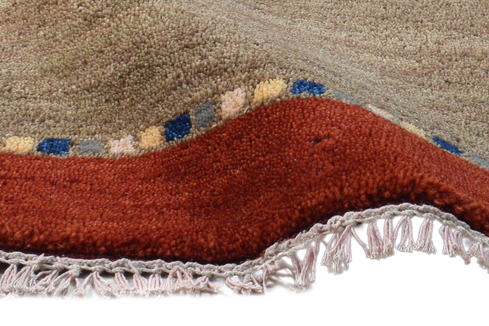 Wool Brown Rug 1' X 2' Persian Hand Knotted Southwestern Tribal Small Carpet 7865186648213