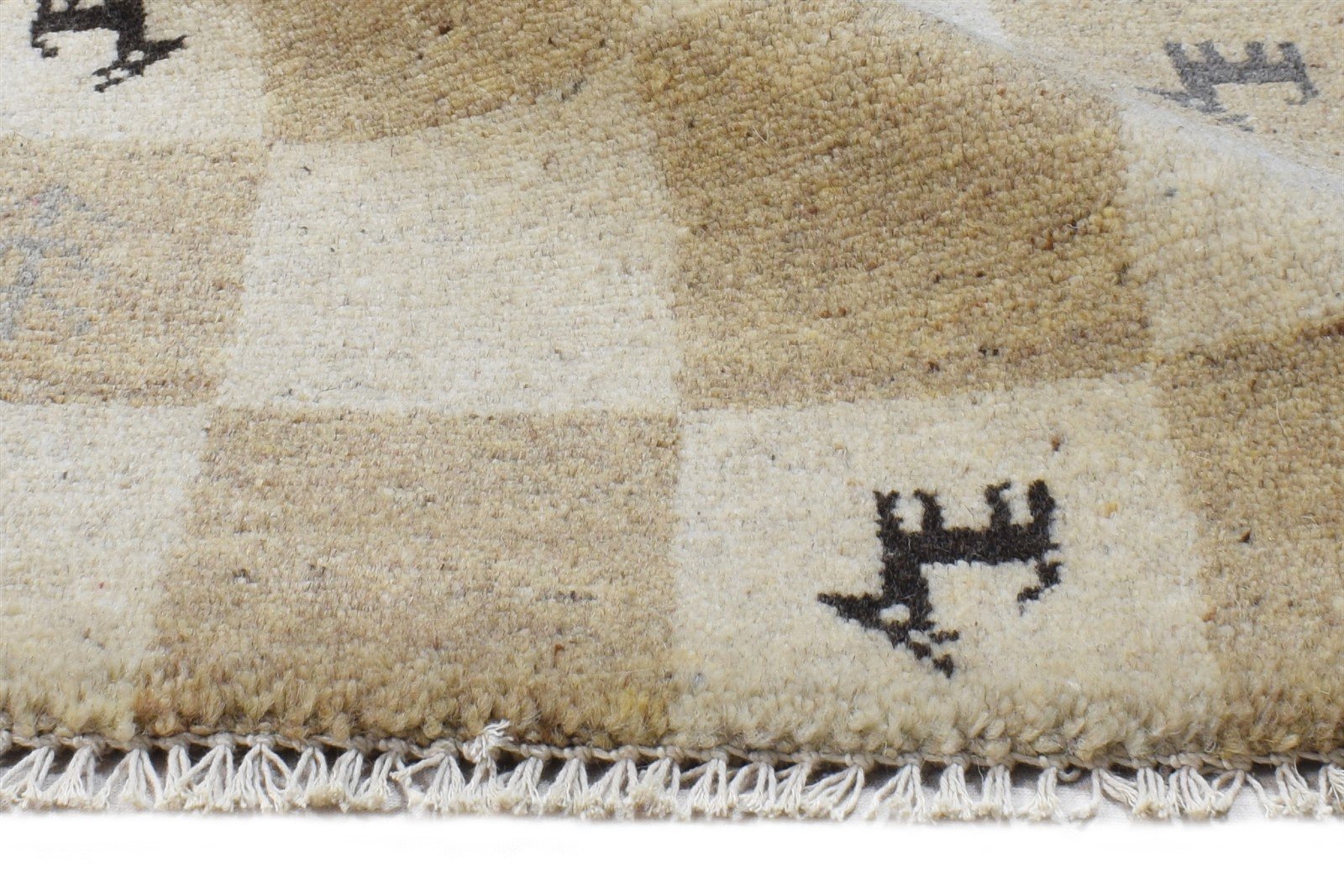 Wool Brown Rug 2' X 2' Southwestern Hand Knotted Gabbeh Tribal Small Carpet 7865101844629