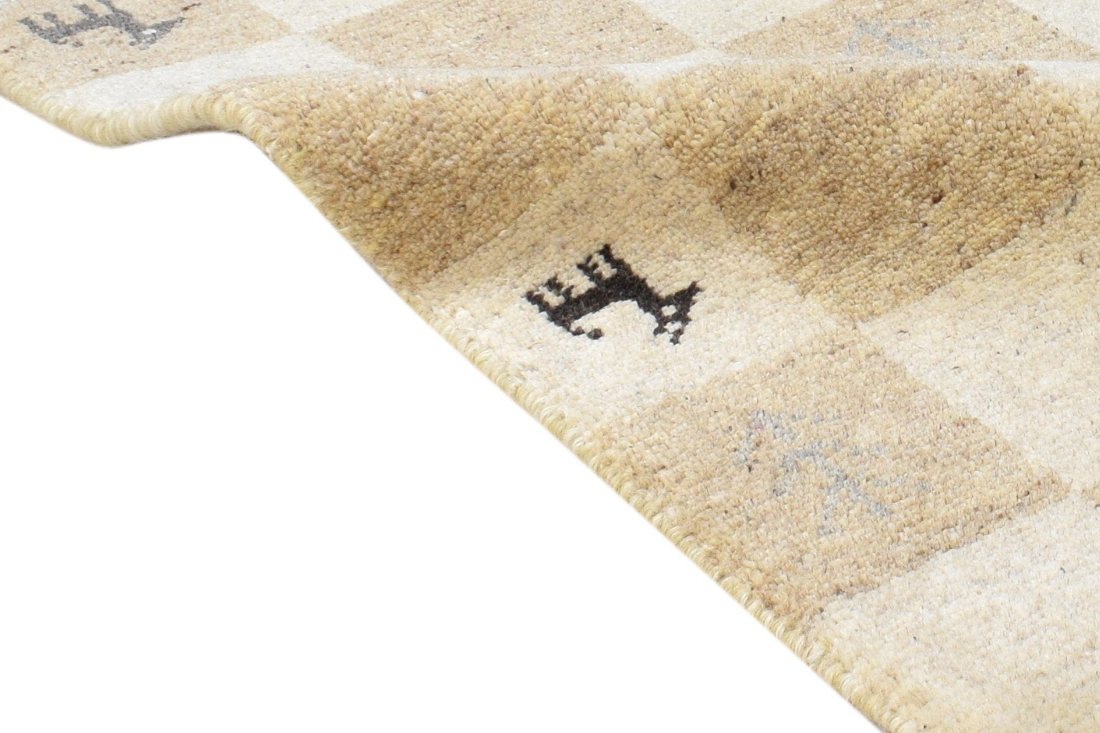 Wool Brown Rug 2' X 2' Southwestern Hand Knotted Gabbeh Tribal Small Carpet 7865101844629