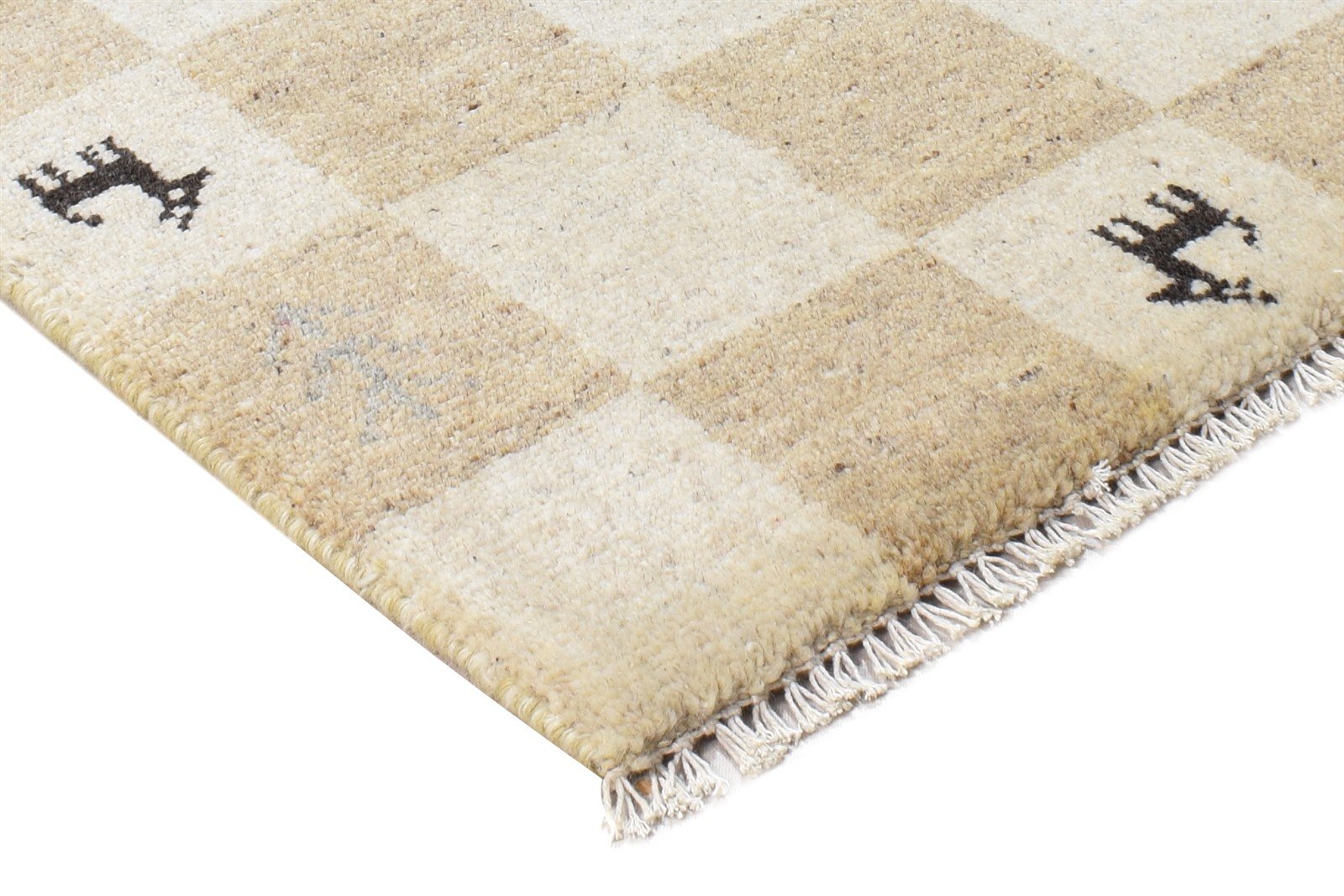 Wool Brown Rug 2' X 2' Southwestern Hand Knotted Gabbeh Tribal Small Carpet 7865101844629