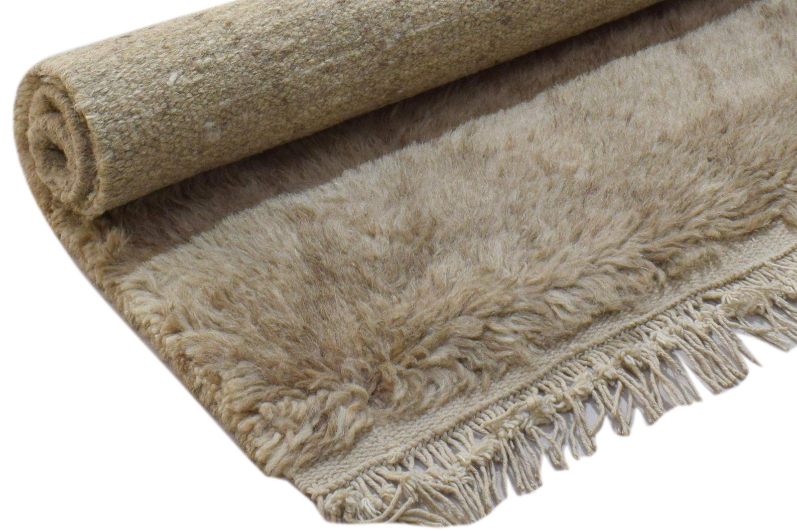 Wool Brown Rug 2' X 3' Modern Hand Knotted Moroccan Diamond Small Carpet 7860704215189