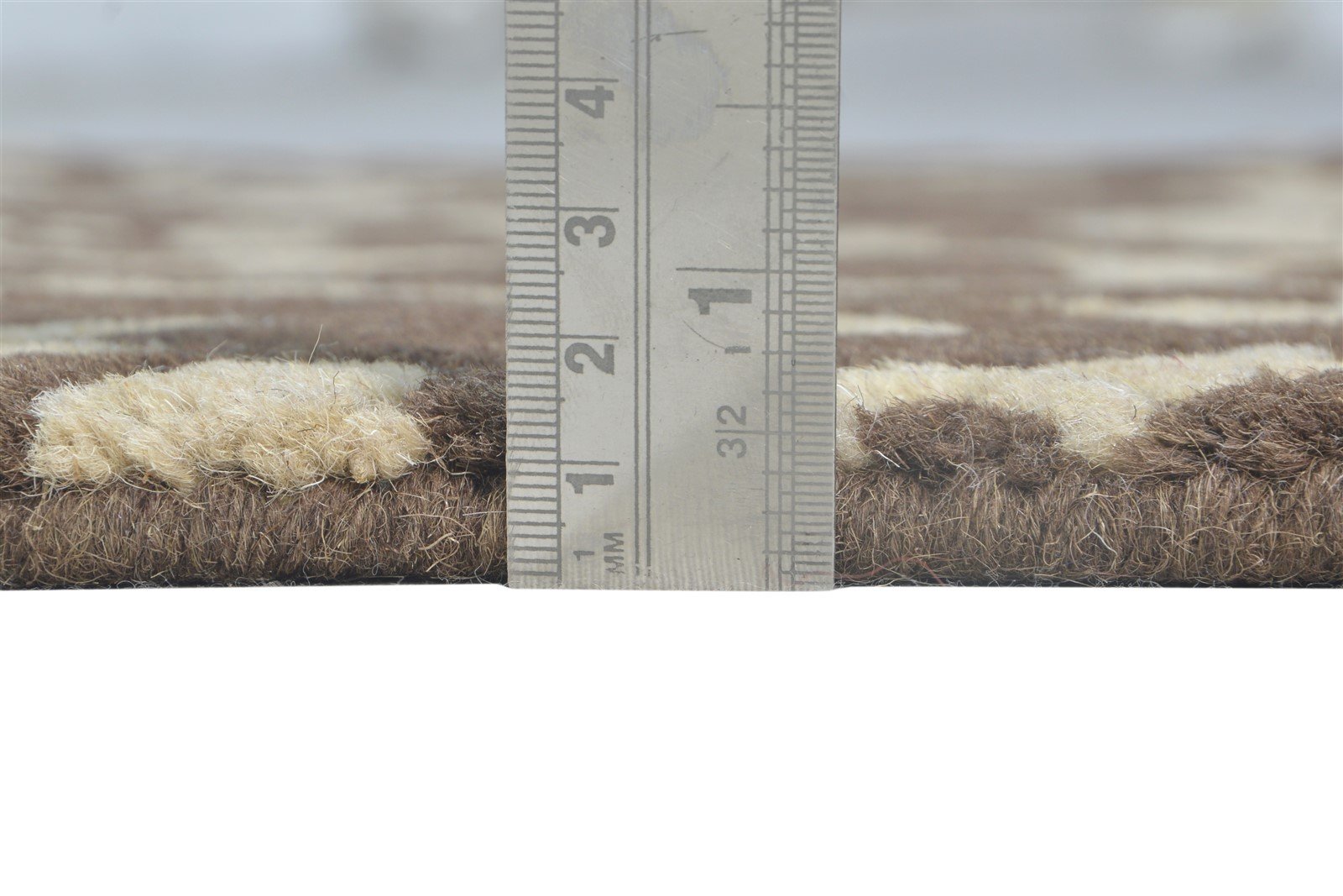 Wool Brown Rug 2' X 3' Modern Hand Tufted French Abstract Small Carpet 7864994201749