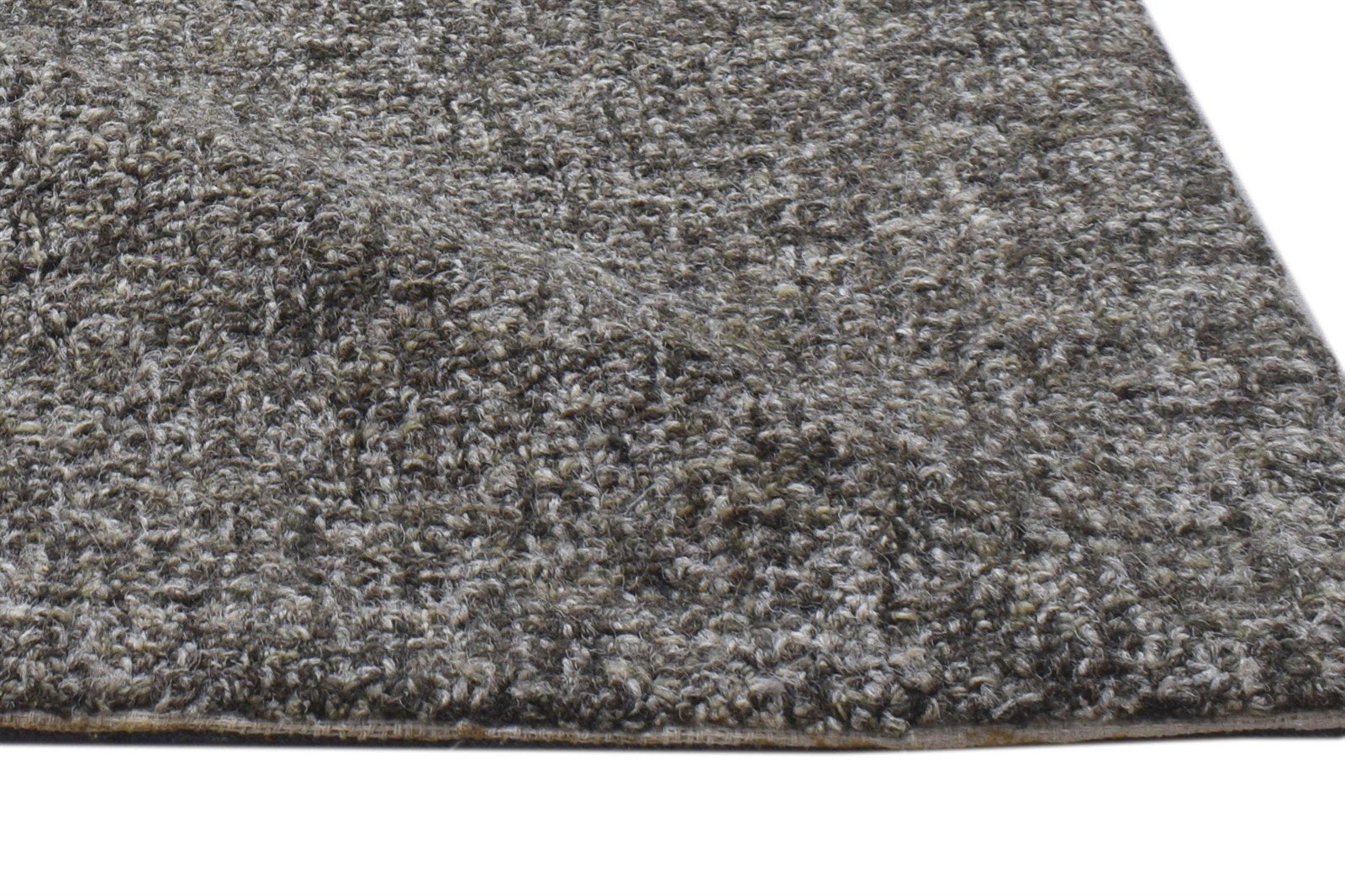 Wool Brown Rug 2' X 3' Modern Hand Tufted Scandinavian Solid Small Carpet 7864134402197